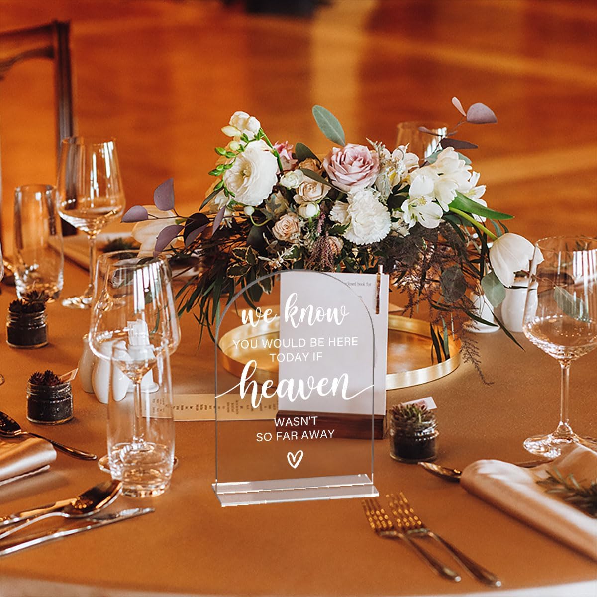 Acrylic Sign, Reception Table Decoration, We Know You Would be Here Today Sign for Ceremony, Modern Font Table Signs, Acrylic Tables Top Signs for Ceremony and Reception (Clear)