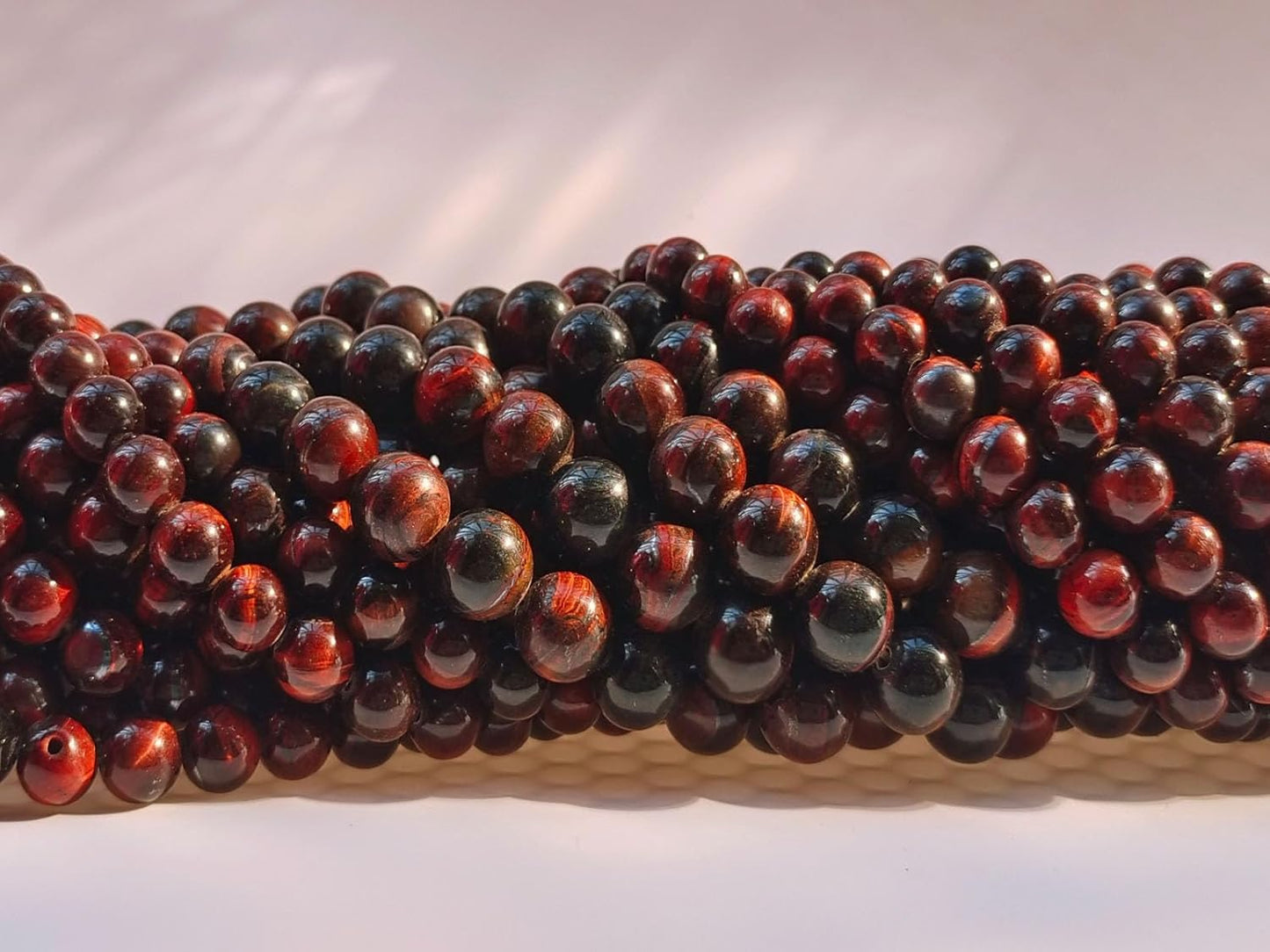 Stone Beads 10mm 60pcs Red Tiger Eye Beads Round Loose Gemstones Beads for Bracelet Necklace Jewelry Making (10mm, 61015 Red Tiger Eye)
