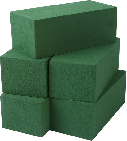 FOIMAS 5pcs Floral Foam Bricks,Green Florist Block for Fresh Artificial Flower Arrangement Craft Supply Wedding