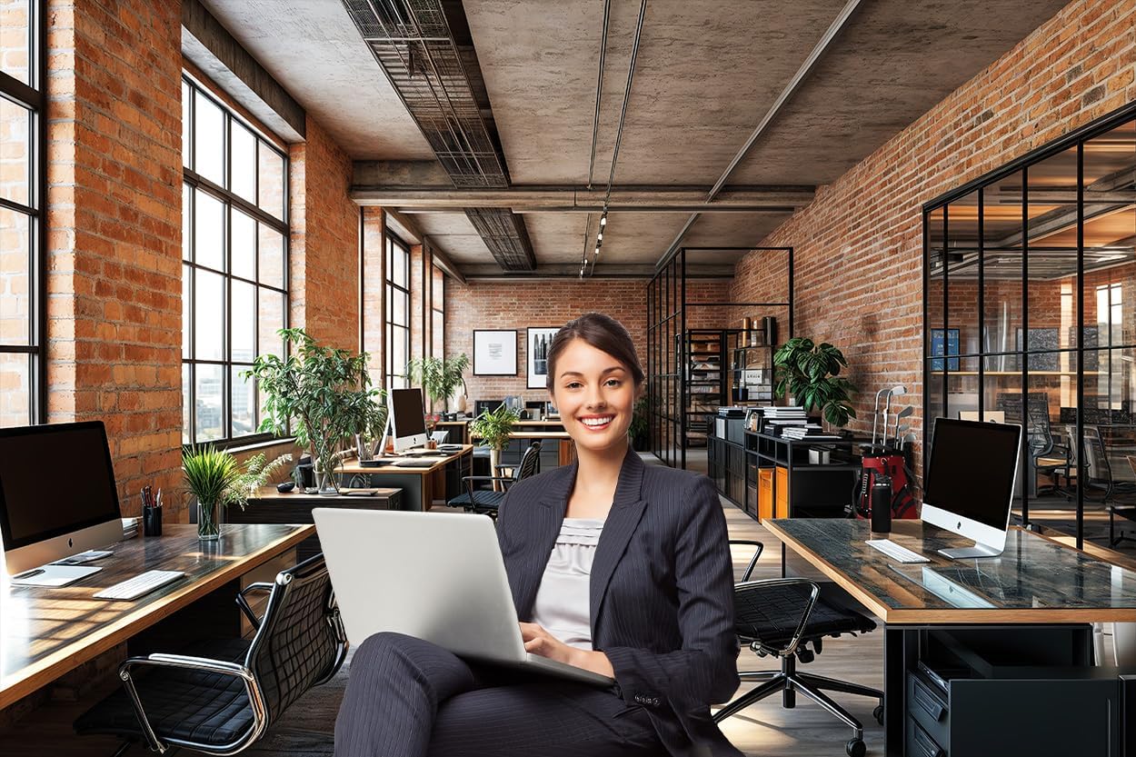 9X6ft Office Video Photo Backdrop Photography Background for Recording Conference, Zoom Home Podcast Backdrops Photo Booth Prop Decorations Wall Decor Tablecloth