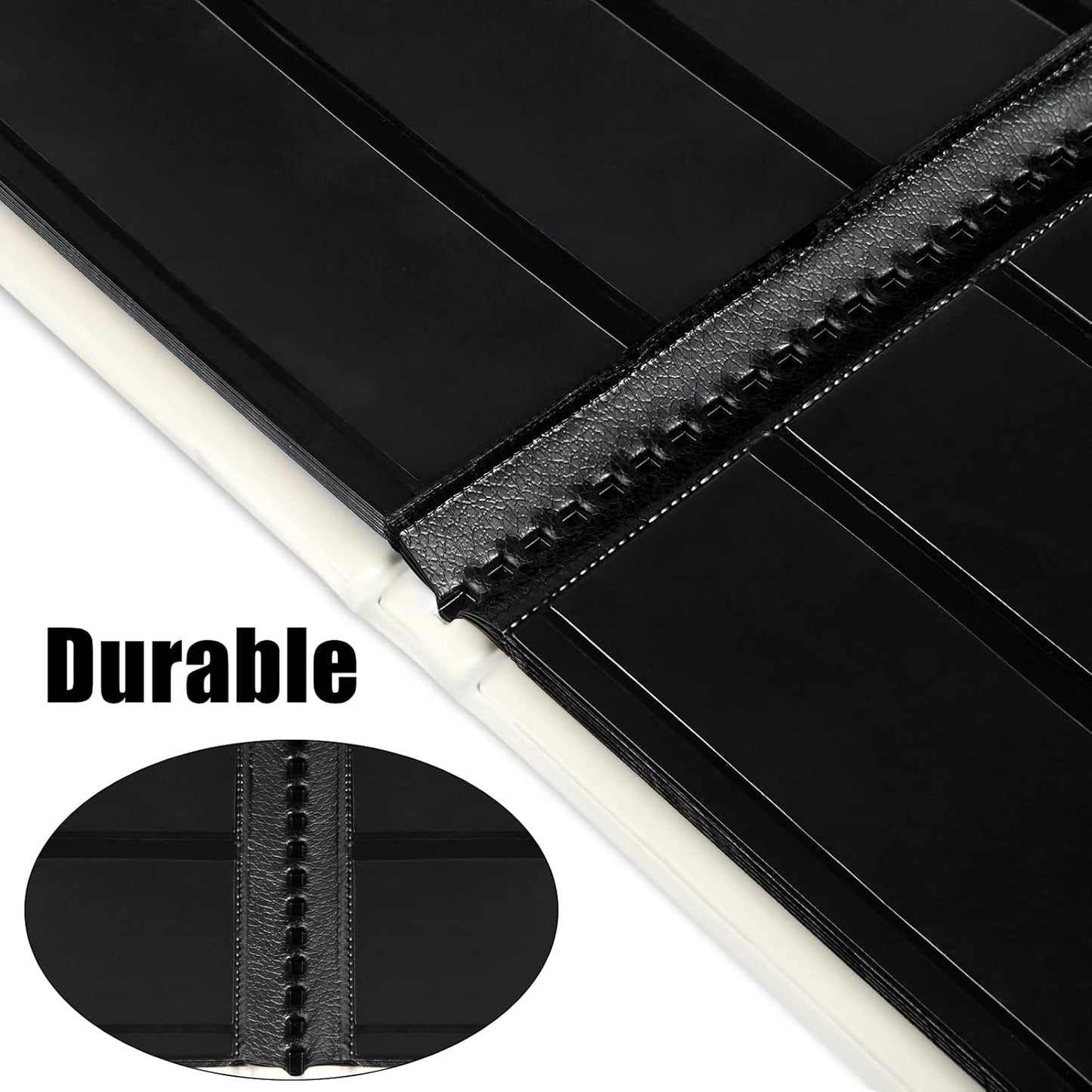 MUDOR Stamp Collecting Album, 7 Rows Pockets Stamp Book for Collectors, 10 Sheets Stamp Stockbook