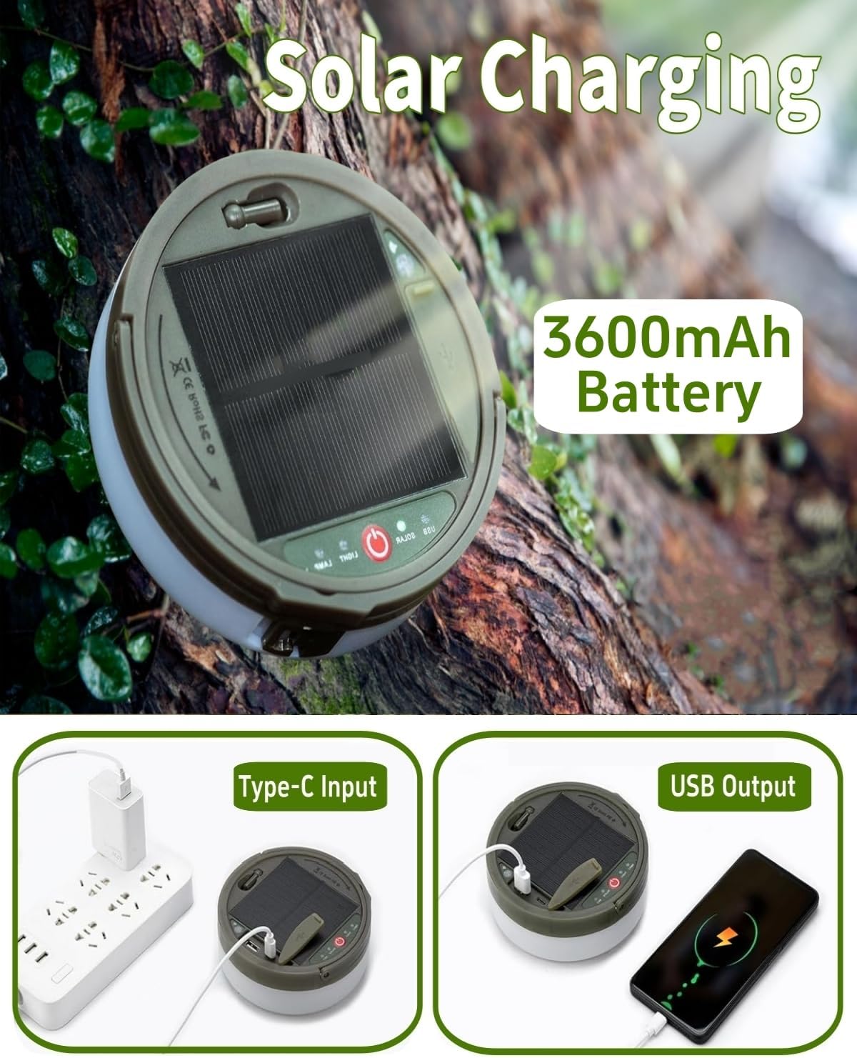 Solar Camping String Lights, 39.4FT Fairy String Lights 150LEDs, Portable Waterproof Camp Lamp with 8 Lighting Modes, Hanging Rechargeable Tent Lantern for Garden Party Christmas Decor-Remote Control