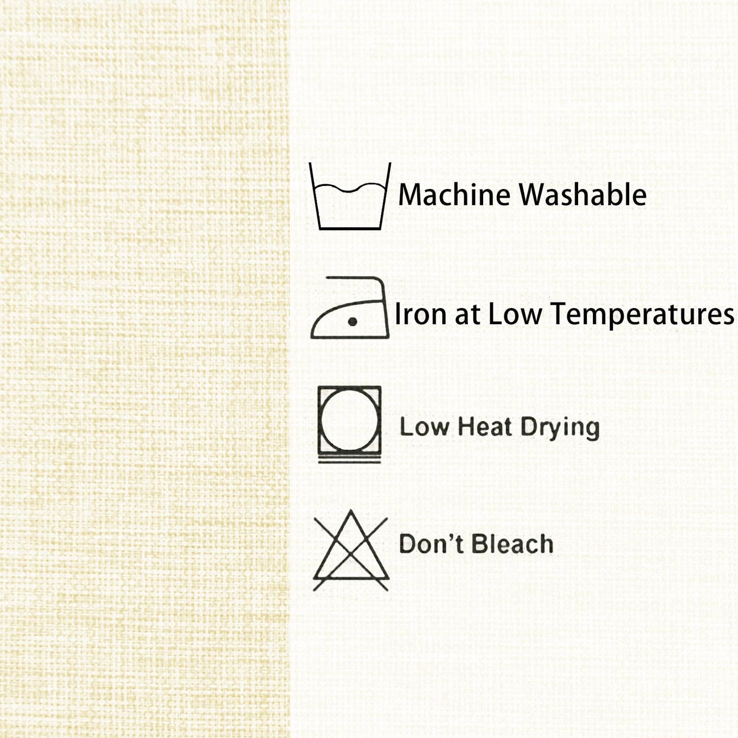 Hiasan Faux Linen Rectangle Tablecloth - Wrinkle and Stain Resistant Washable Table Cloth for Kitchen Dining Room Holiday Table Cover for Dinner, Champagne, 54 x 80 Inch