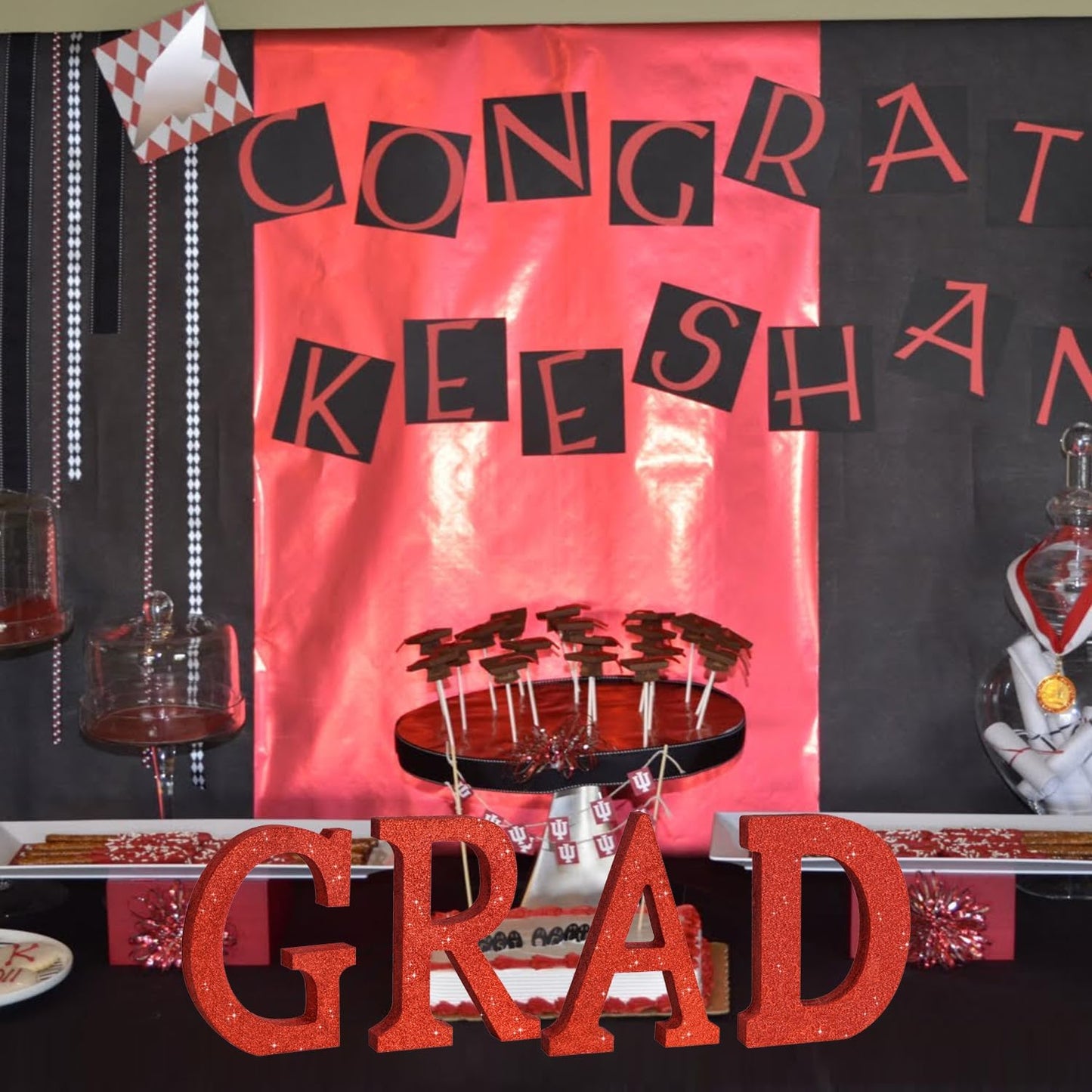 TONIFUL 8 Inch Red Glitter Letter R Table Centerpiece A-Z Red Birthday Party Decorations,Red Alphabet R for Birthday,Chrismas,Graduation,Bridal Shower,Wedding,Anniversary Party Supplies