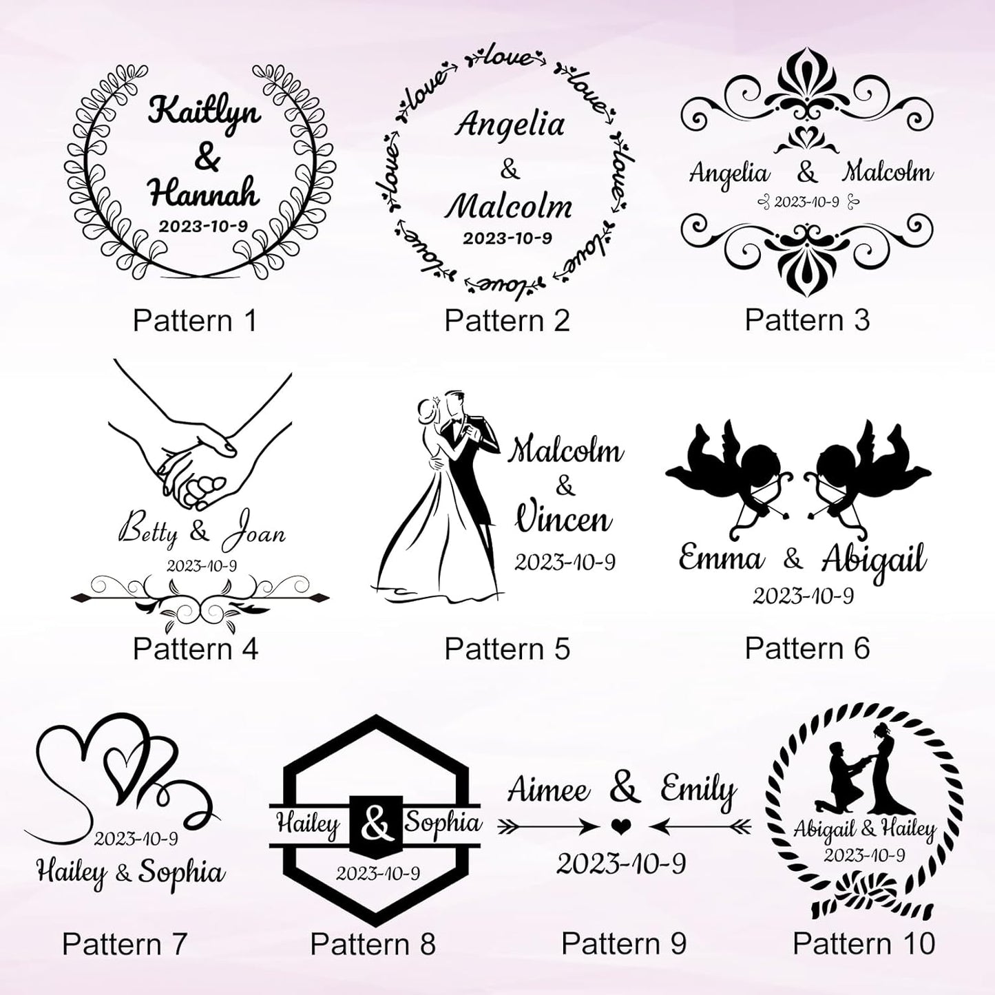 Personalized Wedding Guest Book Alternative Custom Name & Date Guestbook Sign Customized Guest Book Drop Box Decor for Wedding Anniversary Party Birthday(Style 8)