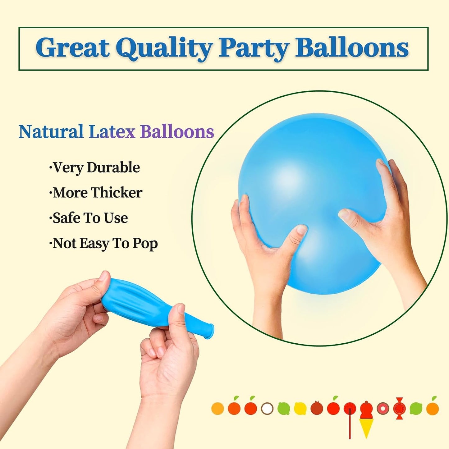 Light Blue Balloon 110pcs, Blue Latex Balloons12 inch for Birthday Wedding(with 2 Ribbons).