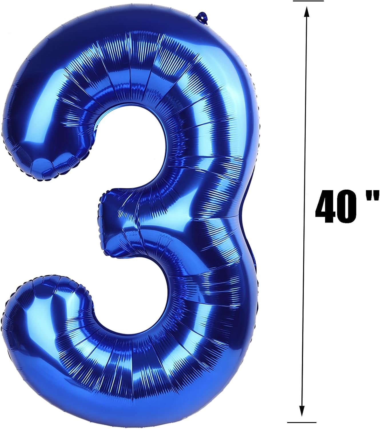 40 Inch Dark Blue 3 Number Balloons Giant Jumbo 3 or 13 Foil Mylar Helium Number Digital Balloons Blue Birthday Balloons 23 Birthday Party 33th Anniversary Events Party Decorations