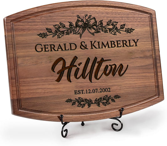 Personalized Wedding Gifts for Couples - Custom Cutting Board, Engraved Wood Charcuterie Board, Bridal Shower, Customized Kitchen Board, Unique Gift Idea for Newlyweds