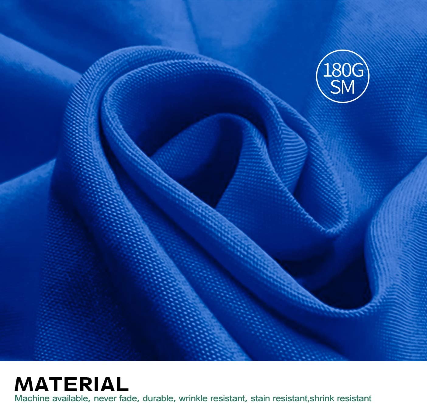 Surmente Blue Tablecloth 90 x 132-inch Rectangular Polyester Table Cloth for Weddings, Banquets, or Restaurants