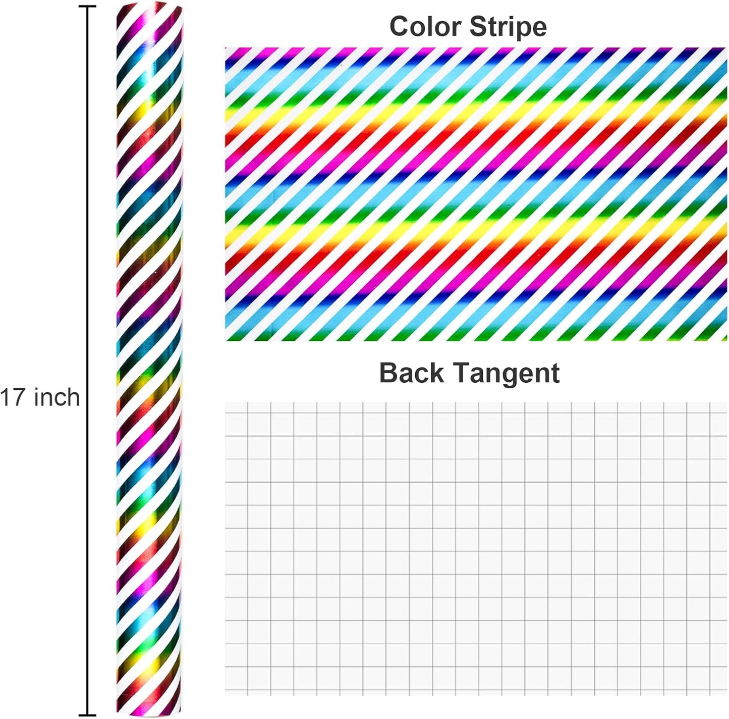 Burymento Rainbow Stripes Wrapping Paper, Gift Wrap for Birthday, Valentines, Mothers day, Graduation, Wedding, Fathers day, Baby Shower, Christmas (17in x 32.8ft)