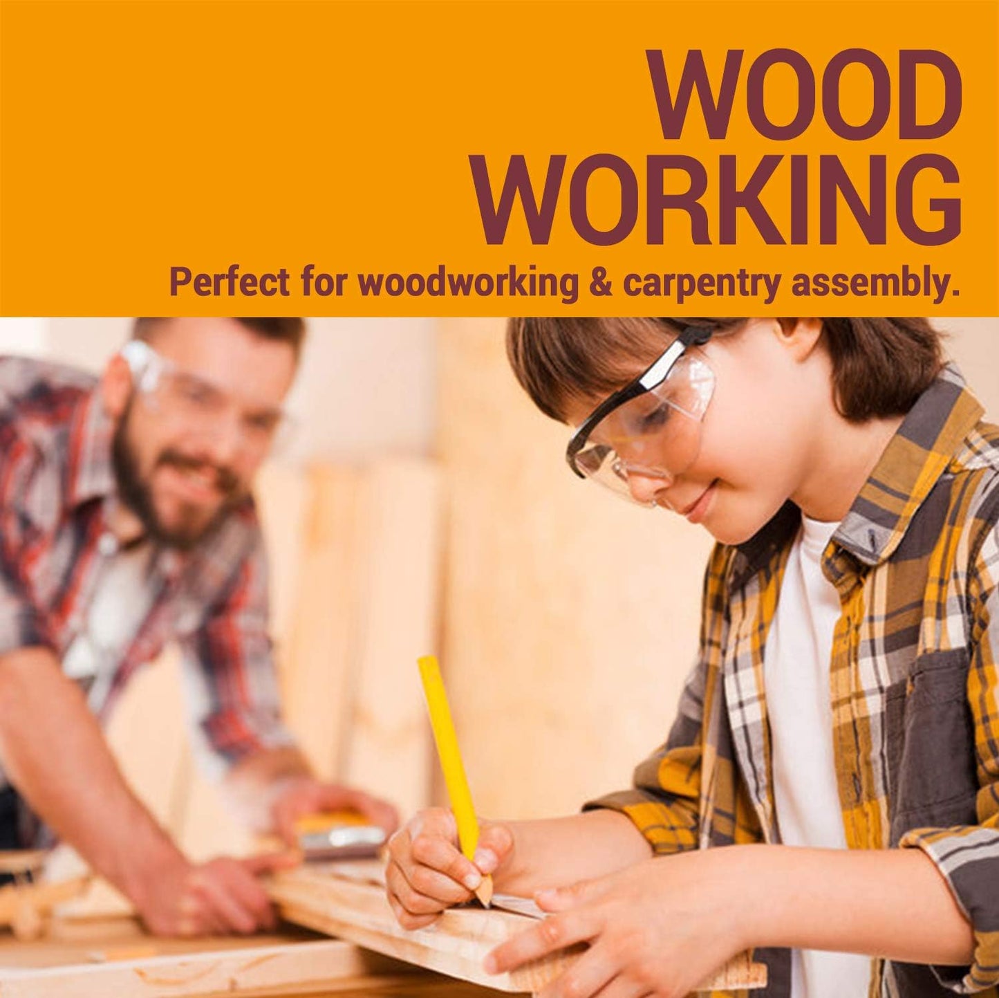 FIXSY Hot Glue Gun Sticks Woodworking, Multi Temp, Full Size 10" Long x .44" Diameter 7/16 11mm, 5LB Box Glue Stick, Approx. 90 Sticks- Compatible with Most Glue Guns