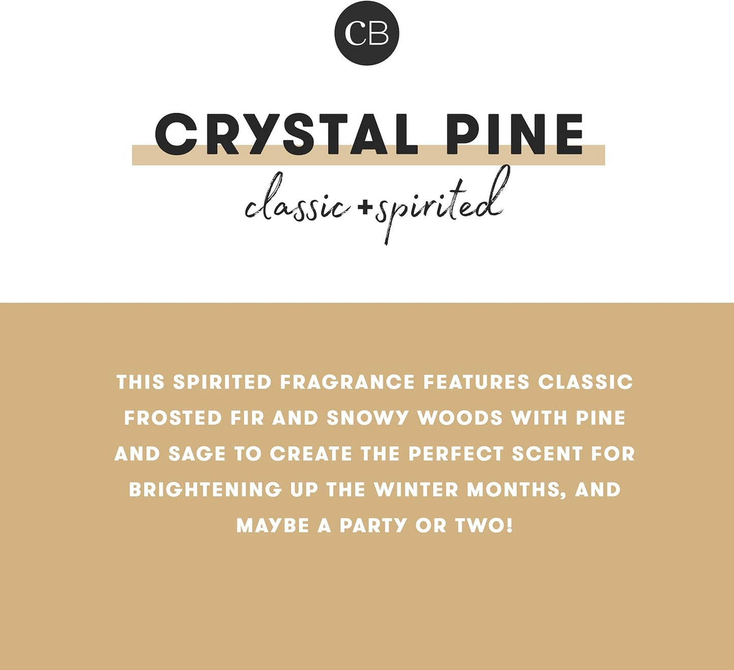 Capri Blue Glimmer Jar Candles - Luxury Holiday Scented Candles for Home - Long Lasting Soy Wax Blend - Scented Holiday & Home Decor - Crystal Pine Oversized Signature Jar (28 oz)