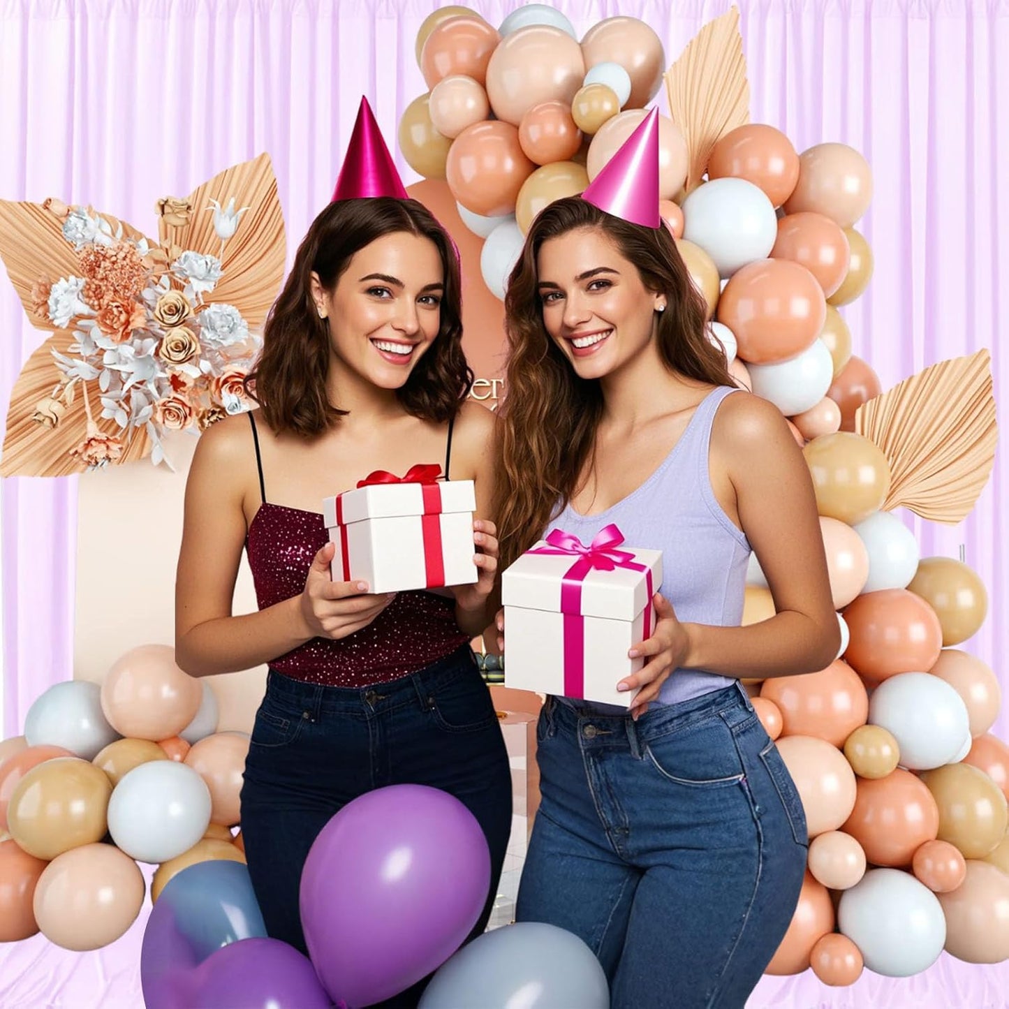 10ft x 10ft Light Purple Backdrop Curtains for Parties, Fabric Satin Background Curtain with Rod Pockets for Weddings, Birthday, Baby Shower, Photography, Graduation Party Backdrop Drapes, 2 Panels