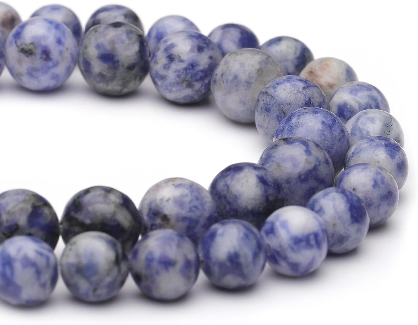 8mm Natural Stone Beads for Jewelry Making,Blue Sodalite Polished Smooth Round Gemstone Beads for Bracelet Necklace 15 Inch