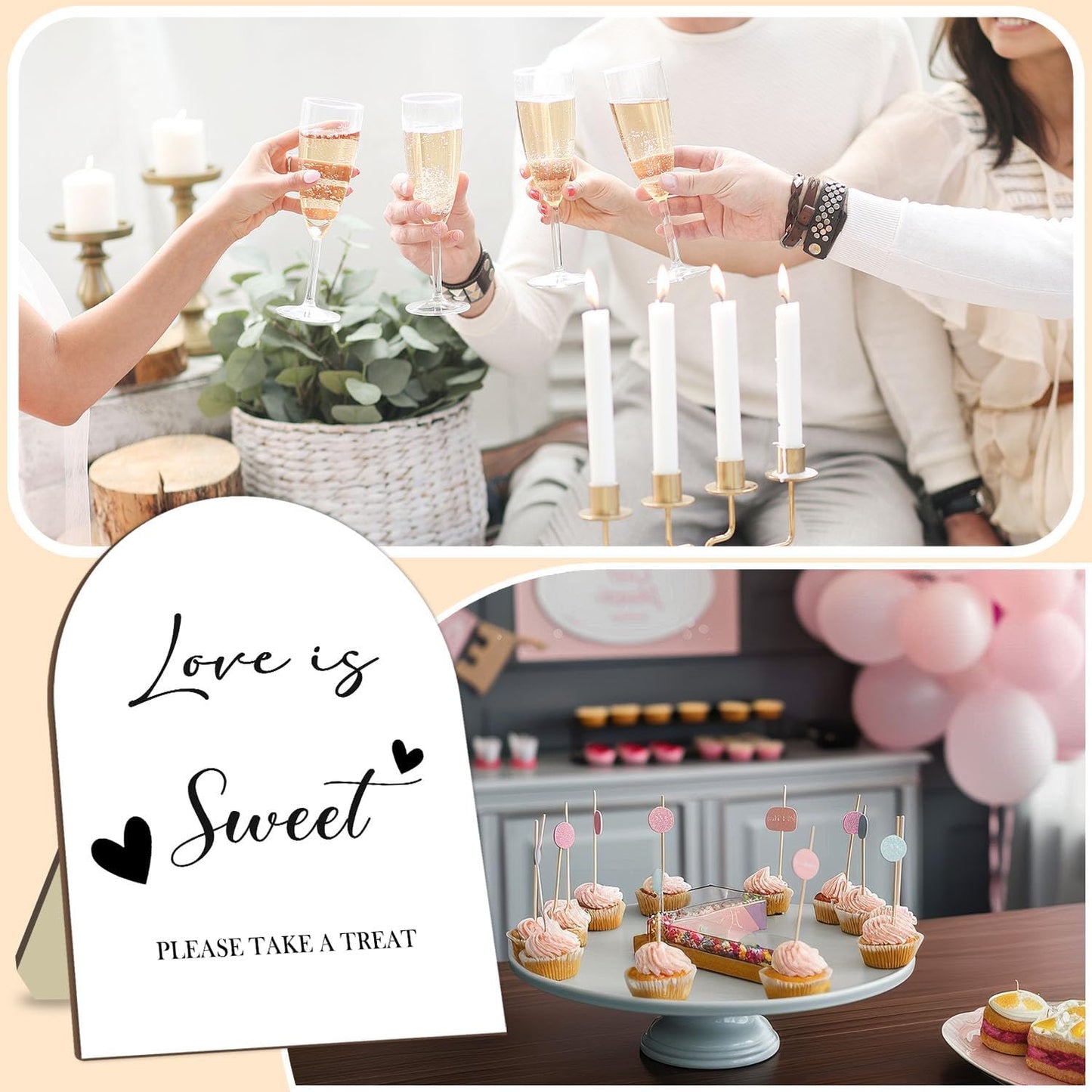Love is Sweet Please Take A Treat, Dessert Table Sign, Minimalist Bridal Shower Decor, Wedding Signs 9 * 11IN