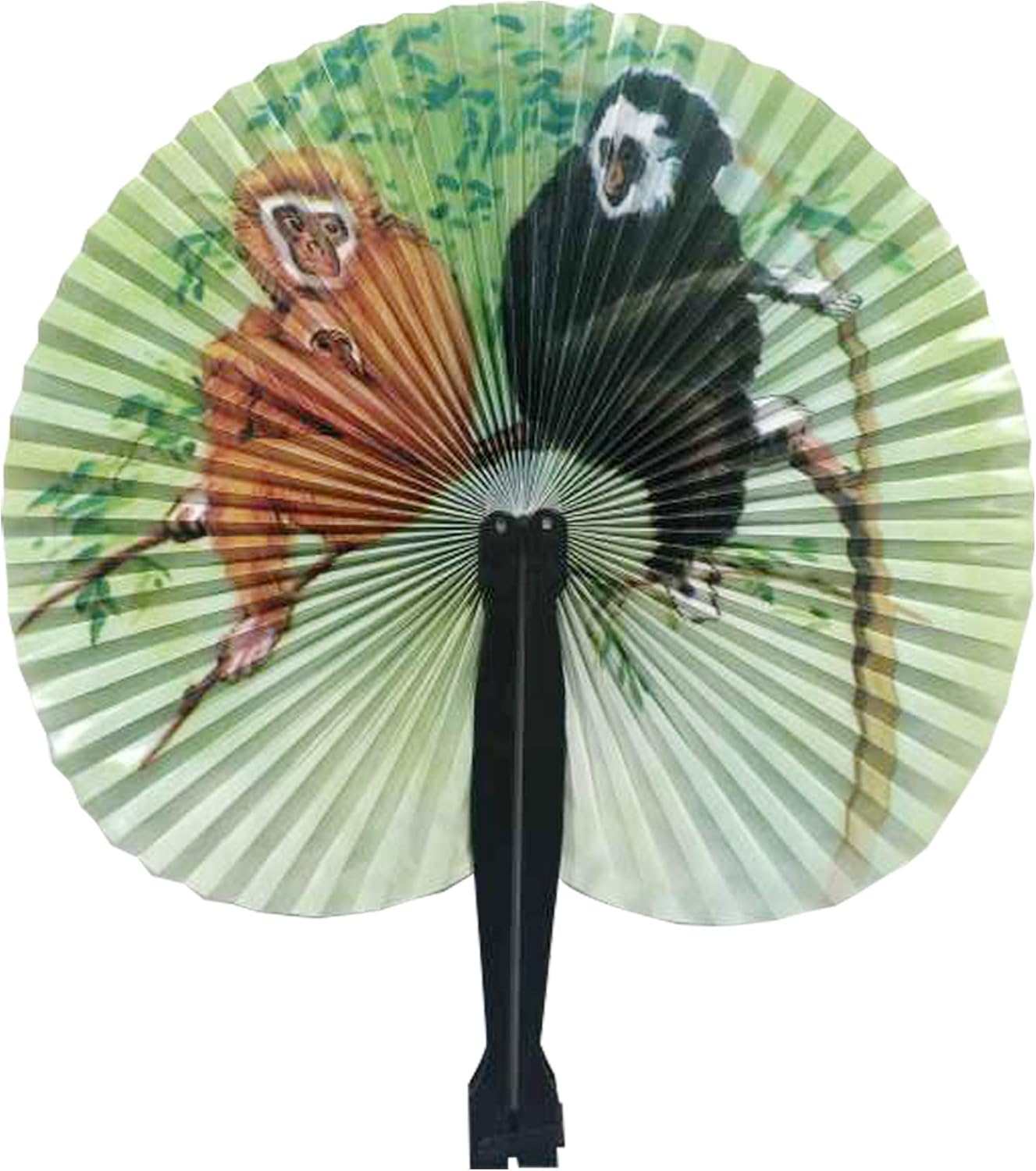 20 Pcs 10" Safari Print Animal Folding Paper Fan Bulk Assortment for Gifts,Weddings,Festival,Birthday,Summer,Party Favors,School Cultural Shows