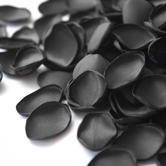 Ling's Moment Rose Petals, Silk Flower Petals for Wedding/Aisle/Flower Girl Baskets/Table Centerpiece Décor,etc.Black 200pcs