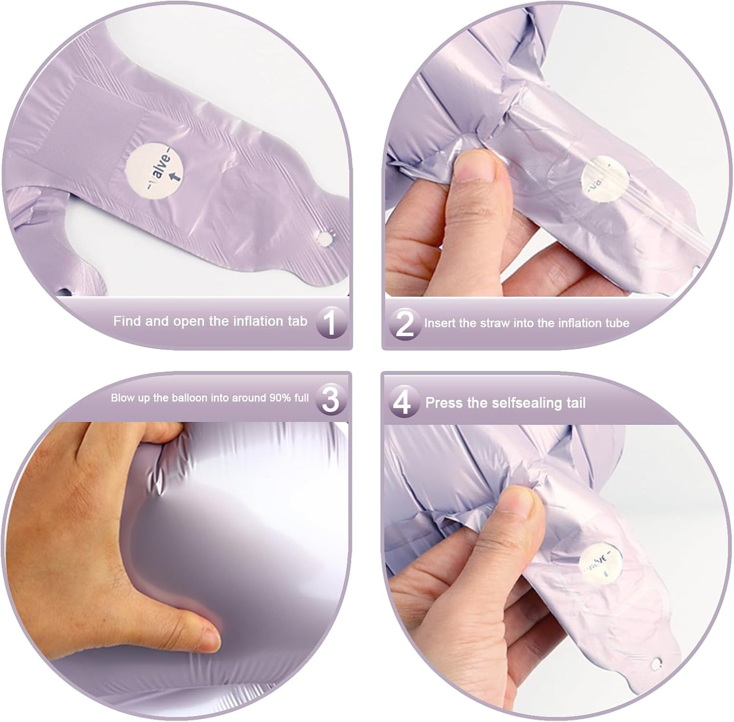 Large Lavender 40 Inch Birthday Number 5 Balloon, Lilac Five 5th 15 25 35 50 55 Birthday Anniversary Celebration Decorations, Foil Mylar Helium Numbers 5 Balloons Girl Boy Party Supplies