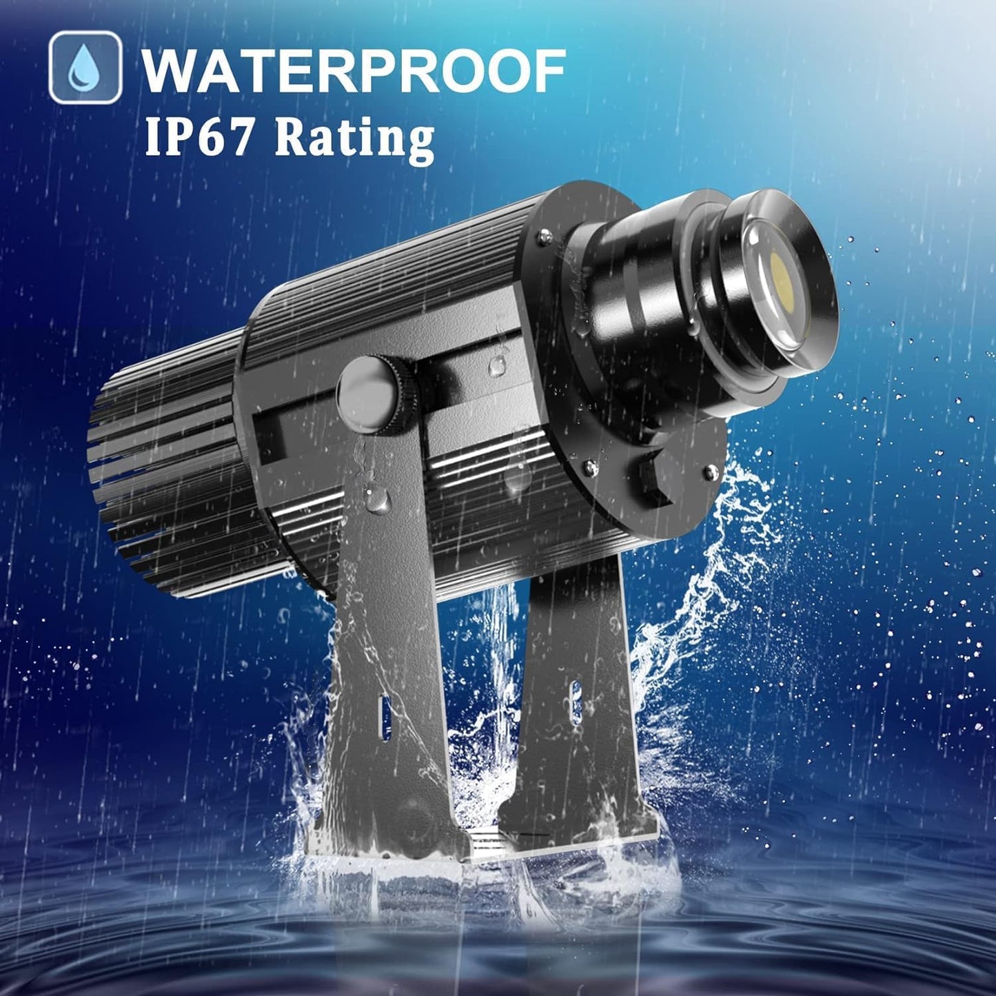 GOBO Projector Custom Logo Projector Lights for Store Business or Outdoor Wall Street Waterproof Ip67 HD Led for Shop Advertising and Wedding (35W)