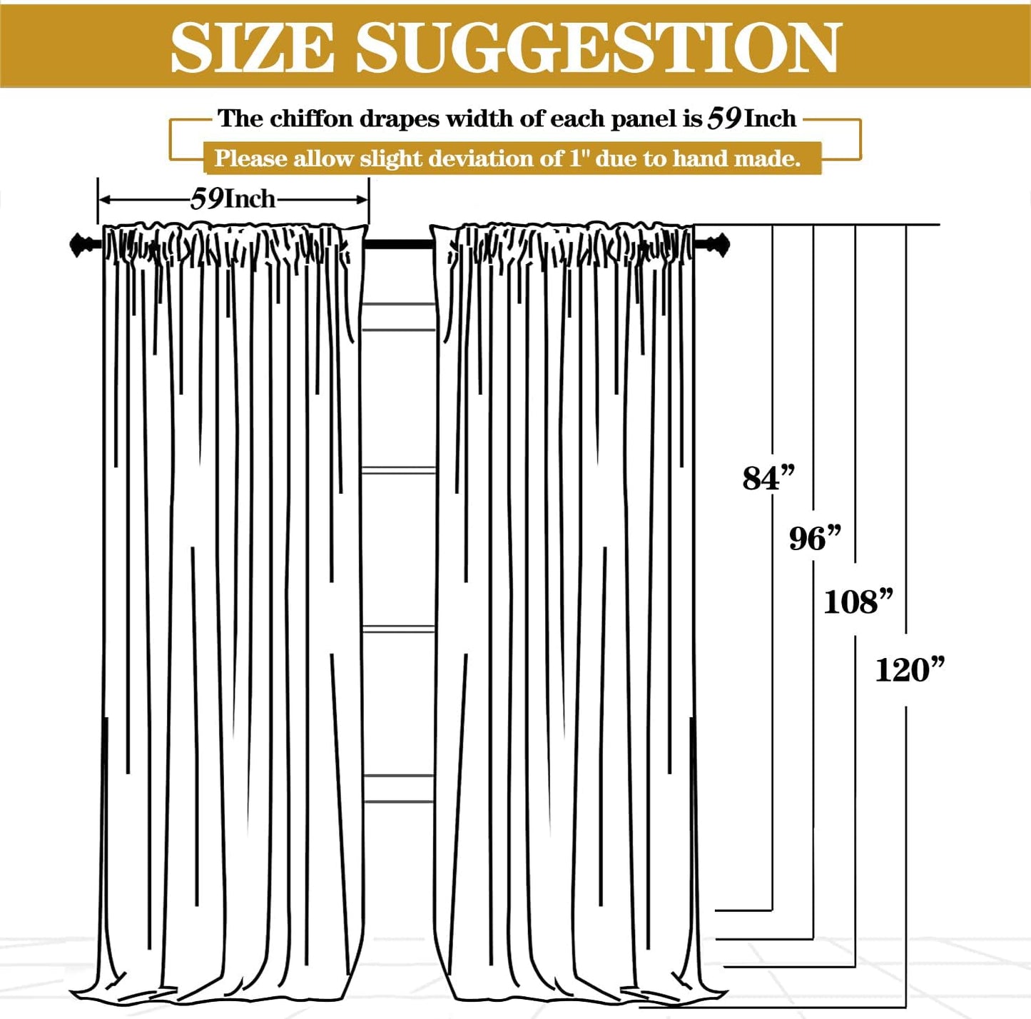 DUOBAO Chiffon Backdrop Curtains 2 Panels Photography Backdrops Drape 5ft x 8ft Voile Curtain Sage Green Collapsible Seamless Sheer Drapes for Women Party Baby Shower Birthday Photo Shoot Decorations