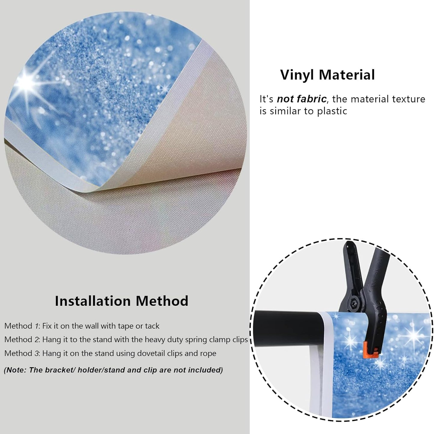 YongFoto Silver Blue Glitter Backdrop 5x3ft Silver Light Spots Blue Sequin Bokeh Photography Background Birthday Bridal Shower Wedding Photography Background Party Banner Portraits Photoshoot Props