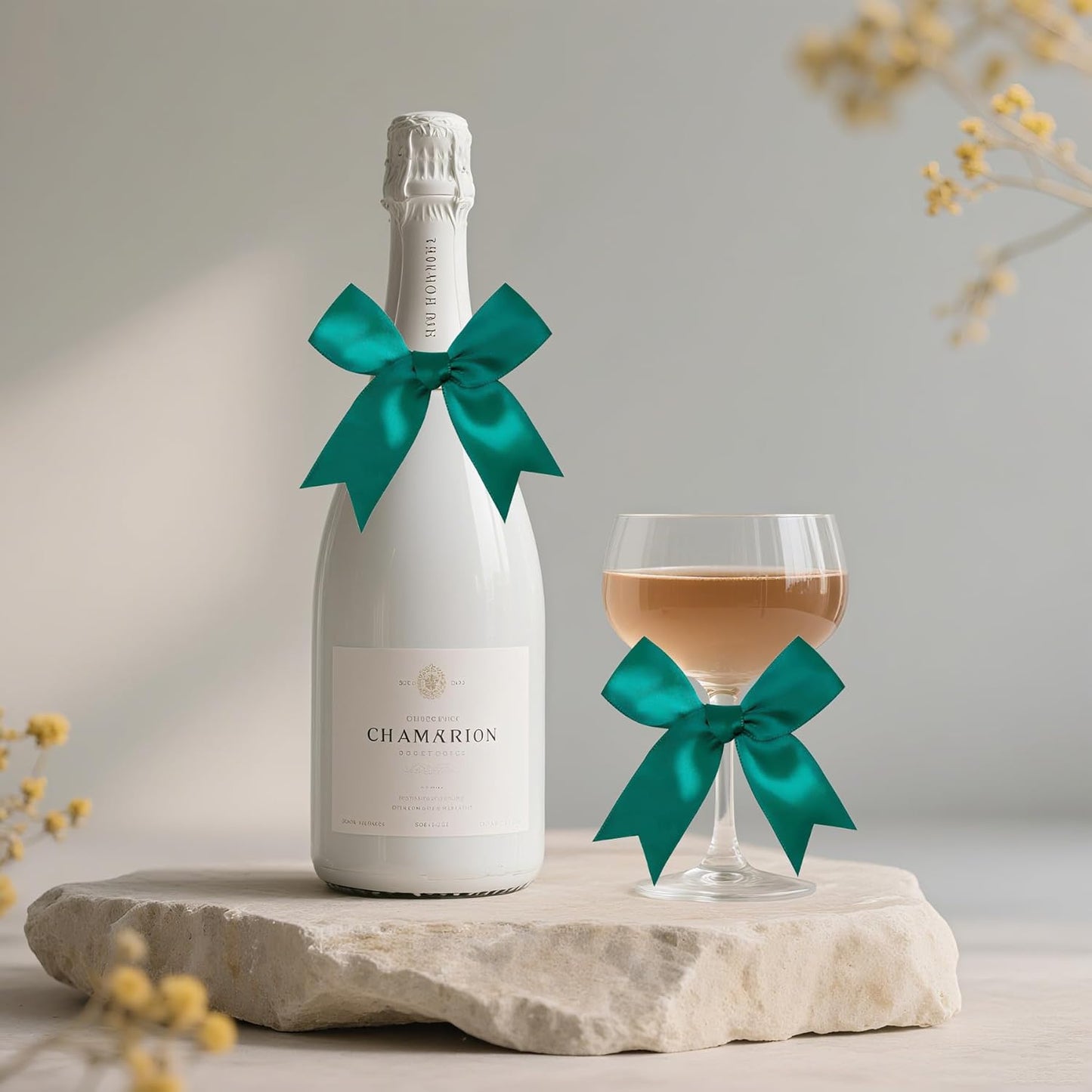 50 Pieces Gift Wrap Bows Premium Satin Ribbon Bows 3.3 Inch Craft Bows for Gift Wrapping DIY Treat Bags Holiday Gifts Bag Party Decorations, Wedding Decor Christmas Birthday Presents (Dark Green)