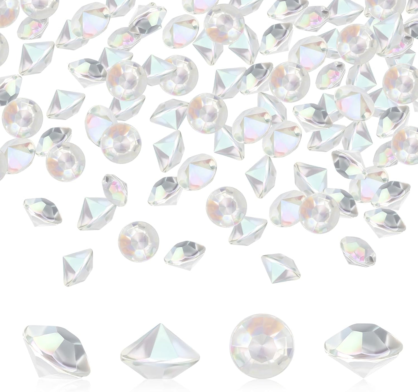 SUREAM 4500PCS Acrylic Diamonds Gems, Colorful 6mm Crystal AB Ice Rocks Crystals for Vase Filler, Table Scatter, Christmas, Wedding, Birthday Party, Arts & Crafts, Home Decorations