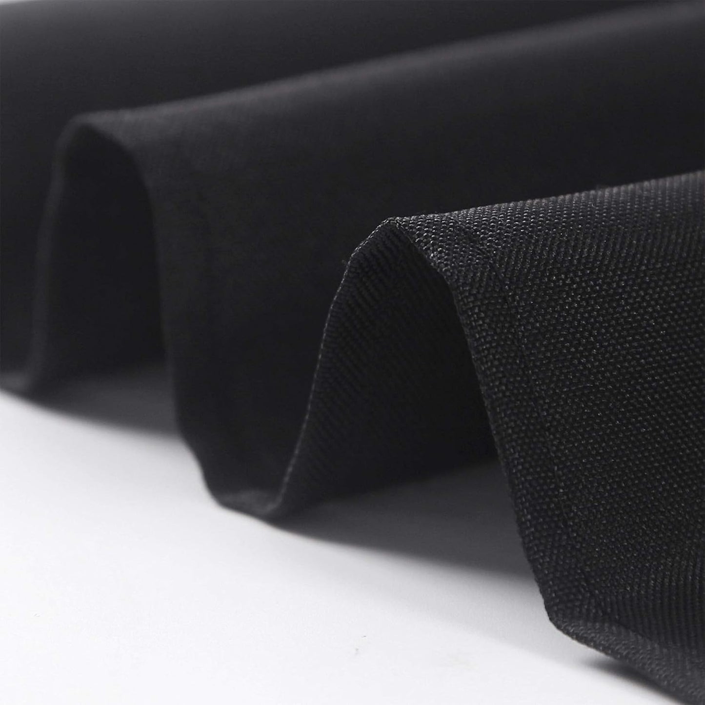 Ascoza 2pack 52x52 Inch Black Square in Polyester Fabric Tablecloth for Wedding,Banquet,Restaurant and Parties