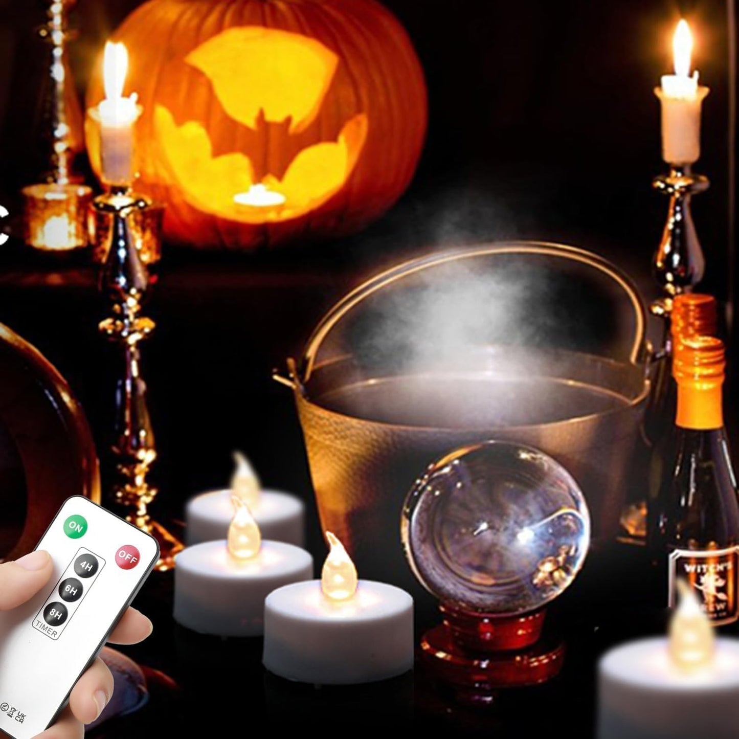 Tea Light Candles with Remote Control,Flickering Flameless LED Candle,Long Lasting 400+Hours,Battery Operated with Timer for Home Decoration Seasonal &Festival Celebration WarmWhite (24pcs)