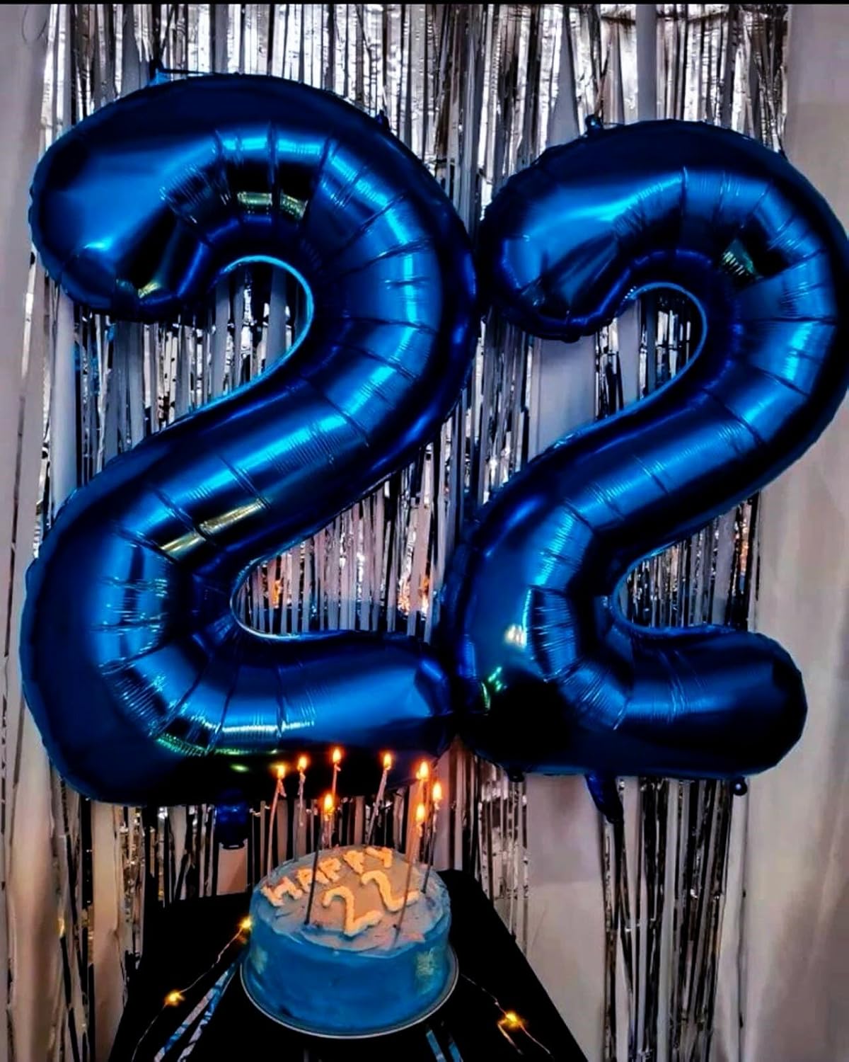 Big 40 Inch Night Blue 2 Number Balloon Birthday Decoration, Night Blue Number 2 Helium Balloons 12 20 22 23 24 26 28 32 42 Celebration, Boy Girl Baby Anniversary Party Graduations Supplies