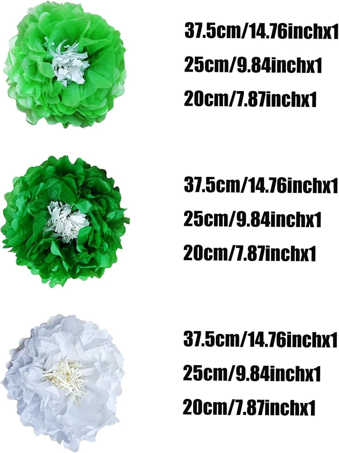 Green Paper Flowers Decoration for Boho Wedding, Birthdays, Bridal or Baby Showers,Engagement, Greenery Party Decor