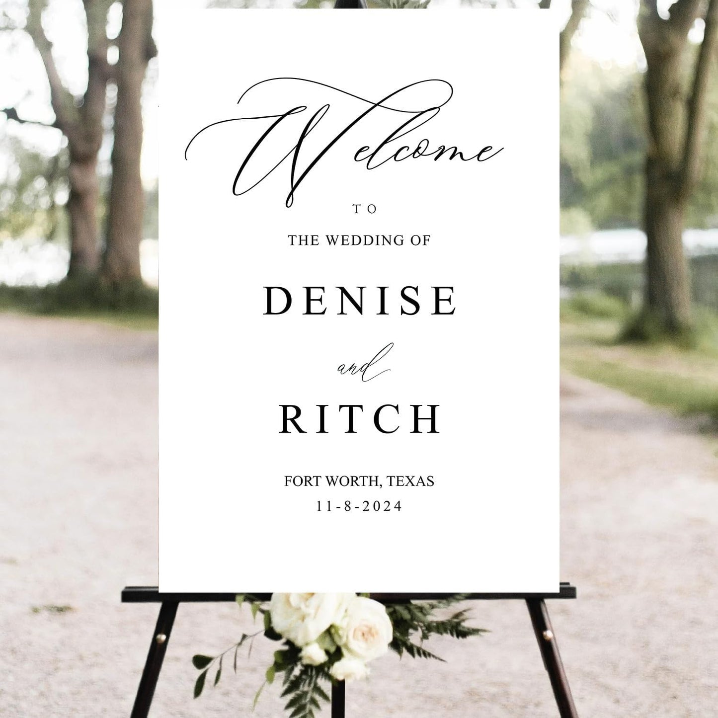 Elegant Minimalist Wedding Welcome Signs, Wedding Welcome Sign, Welcome Sign Wedding, Customized Wedding Welcome Sign