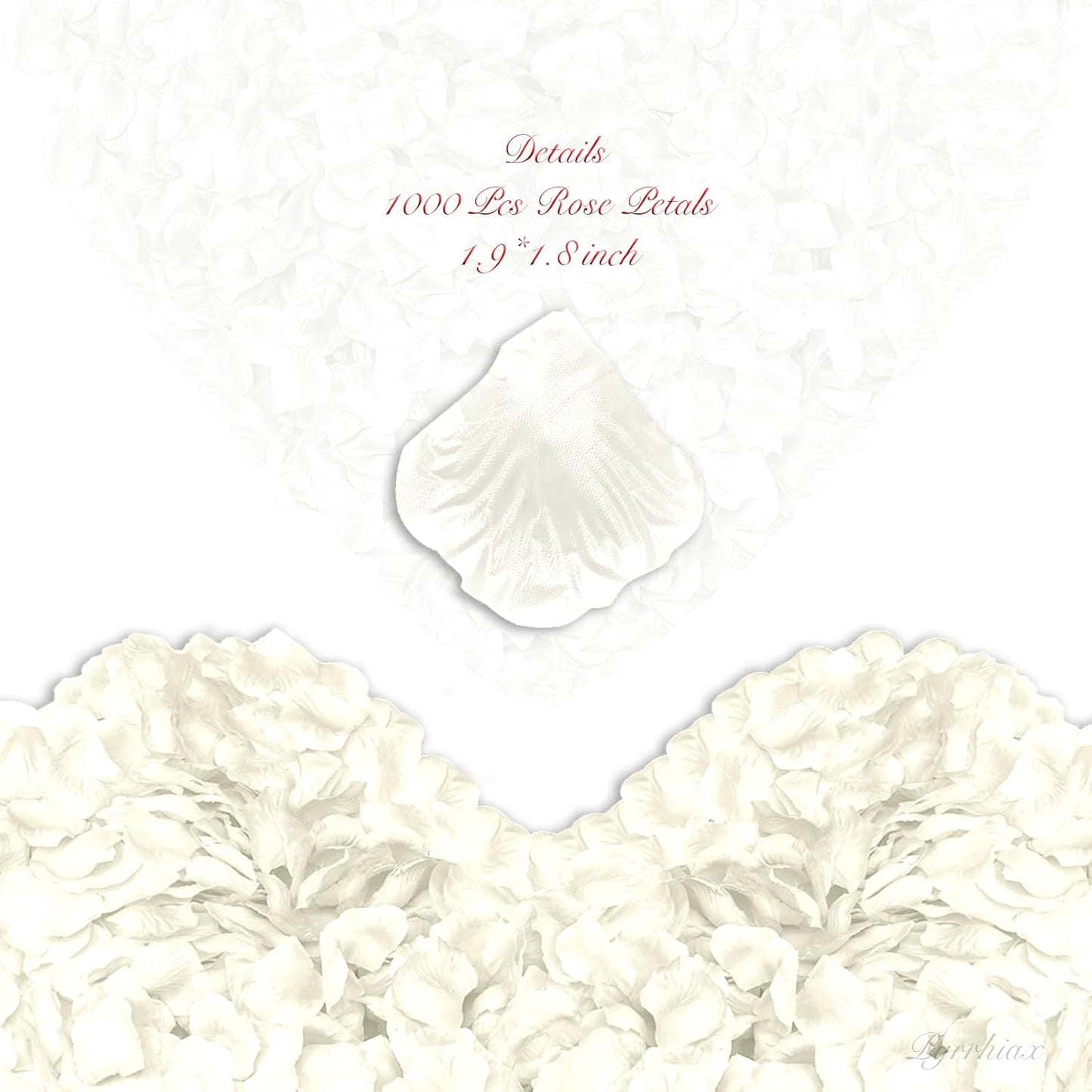 1000Pieces Rose Petals, Artificial Flower Petals Fake Rose Petals for Romantic Night,Wedding,Proposal Anniversary Flower Decorations (Milky White)