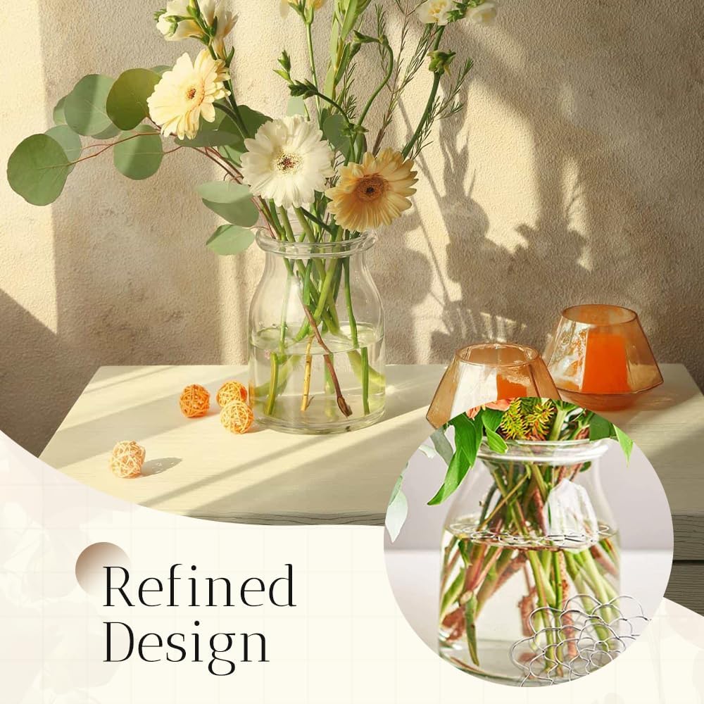 Stainless Steel Floral Grid Flower Arrangement Tool, 3pcs Reusable Floral Grid for Vase Stainless Steel Wire Flower Arranging Tool, Flower Grid Arranger for Arrangement Vase Plant Flower (Gold)