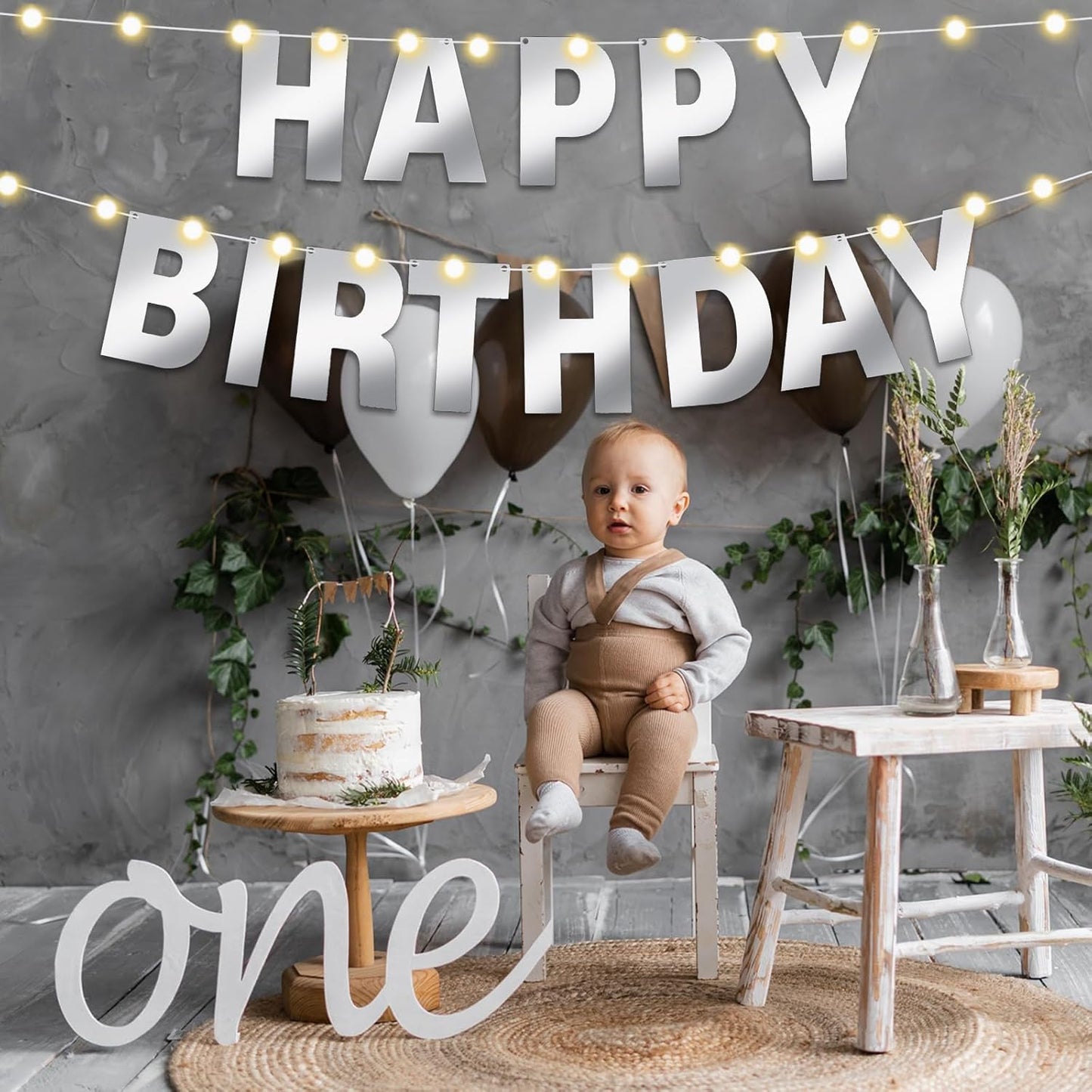 TaoBary 112 Pcs DIY Letter Custom Banner Glitter Customizable Banner Kit Including 107 Letters and Numbers 3 Rope for Valentine Birthday Party(Glossy Silver)