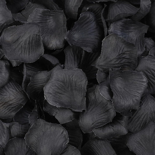 1000 Pcs Artificial Fake Rose Petals,Flower Petals for Romantic Night, Engagement, Party, Wedding, Event Flower Decorations, in Bulk(Black)