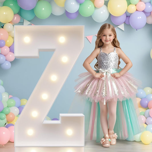 JoyMuse Marquee Letters 3 Feet Tall, Light Up Letters 3FT with Lights, Large Letters for Party, Letter Z Light Up Letters for Baby Shower Wedding Proposal Graduation Birthday Decorations