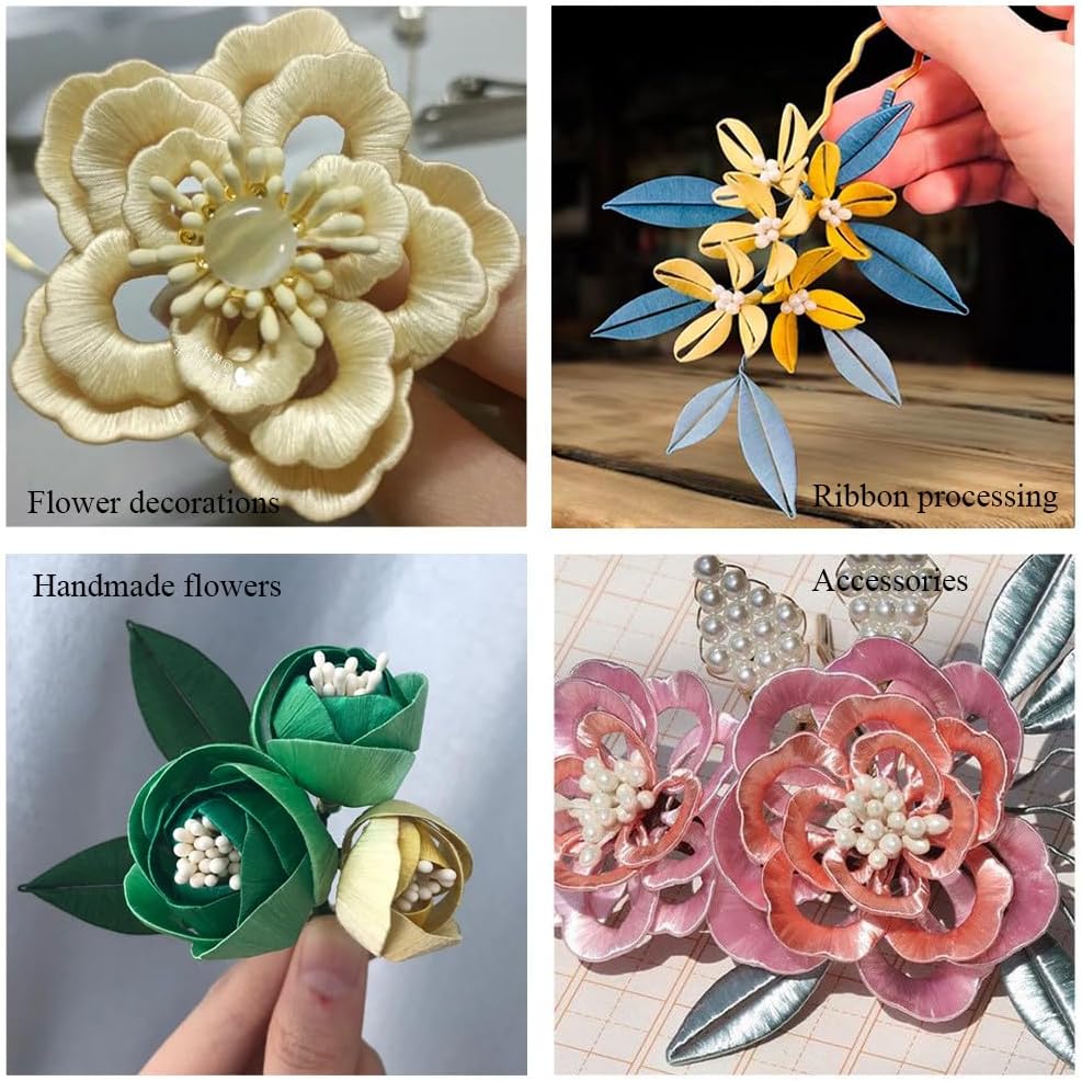 HAHIYO 700Pcs 2mm Orange-Yellow Matte Double Head Flower Stamen Pistil for Flower Making Scrapbook Decoration - Handmade Artificial Flowers Pistil Matt-Like Floral Stamens Flowers Pollen Stamen