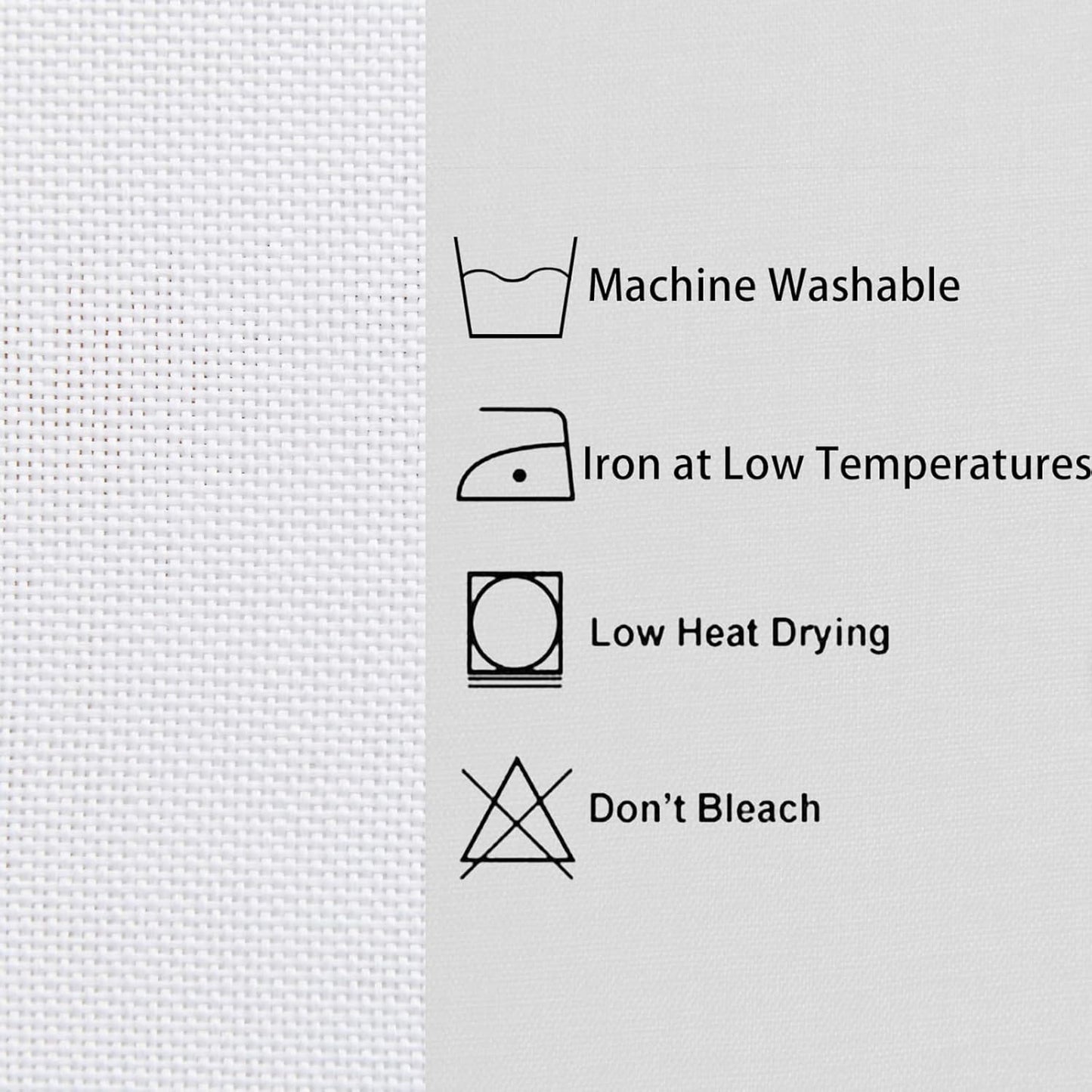 Hiasan 2 Pack Faux Linen Rectangle Tablecloth - Wrinkle and Stain Resistant Washable Table Cloth for Kitchen Dining Room Holiday Table Cover for Dinner, White, 70 x 120 Inch