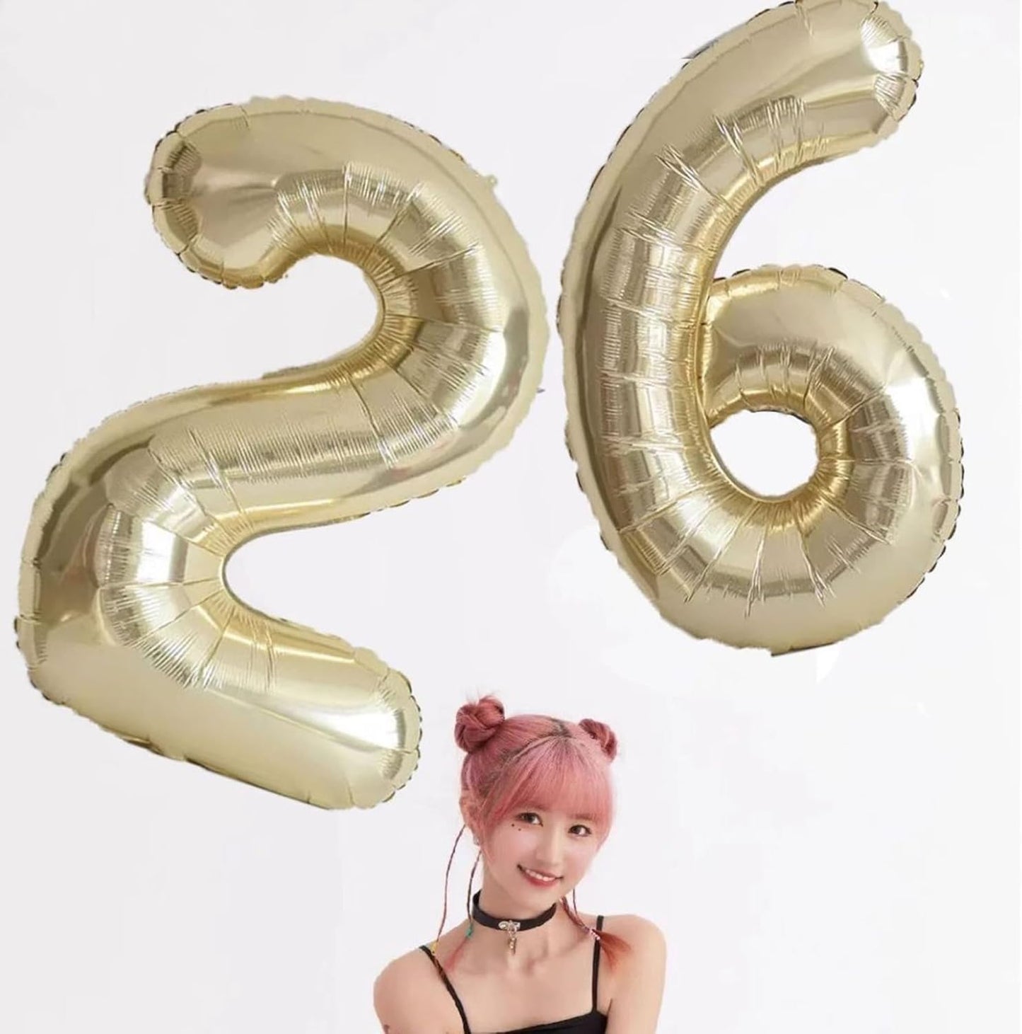 40 Inch Numbers 6 Light Gold Large Balloon Digital 6 for Birthday Party, 0-9 Birthday Party Decorations,Foil Mylar Big Number 1 Wedding Graduations Photo Shoot Decorations(Number 6)
