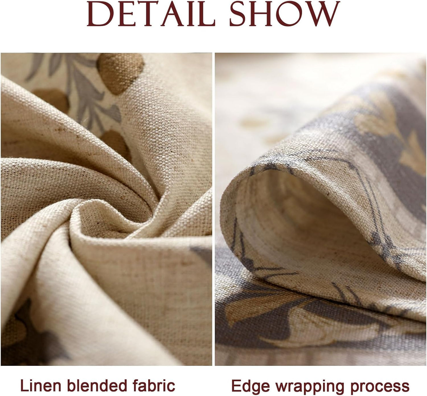 patdrea Designer Beige Tablecloth for Rectangle Table,Elegant Linen Floral Pattern French Table Cloth,Decor Cover Cloth for Kitchen Dining Christmas,Thanksgiving,Party,55"x79"-Istana a