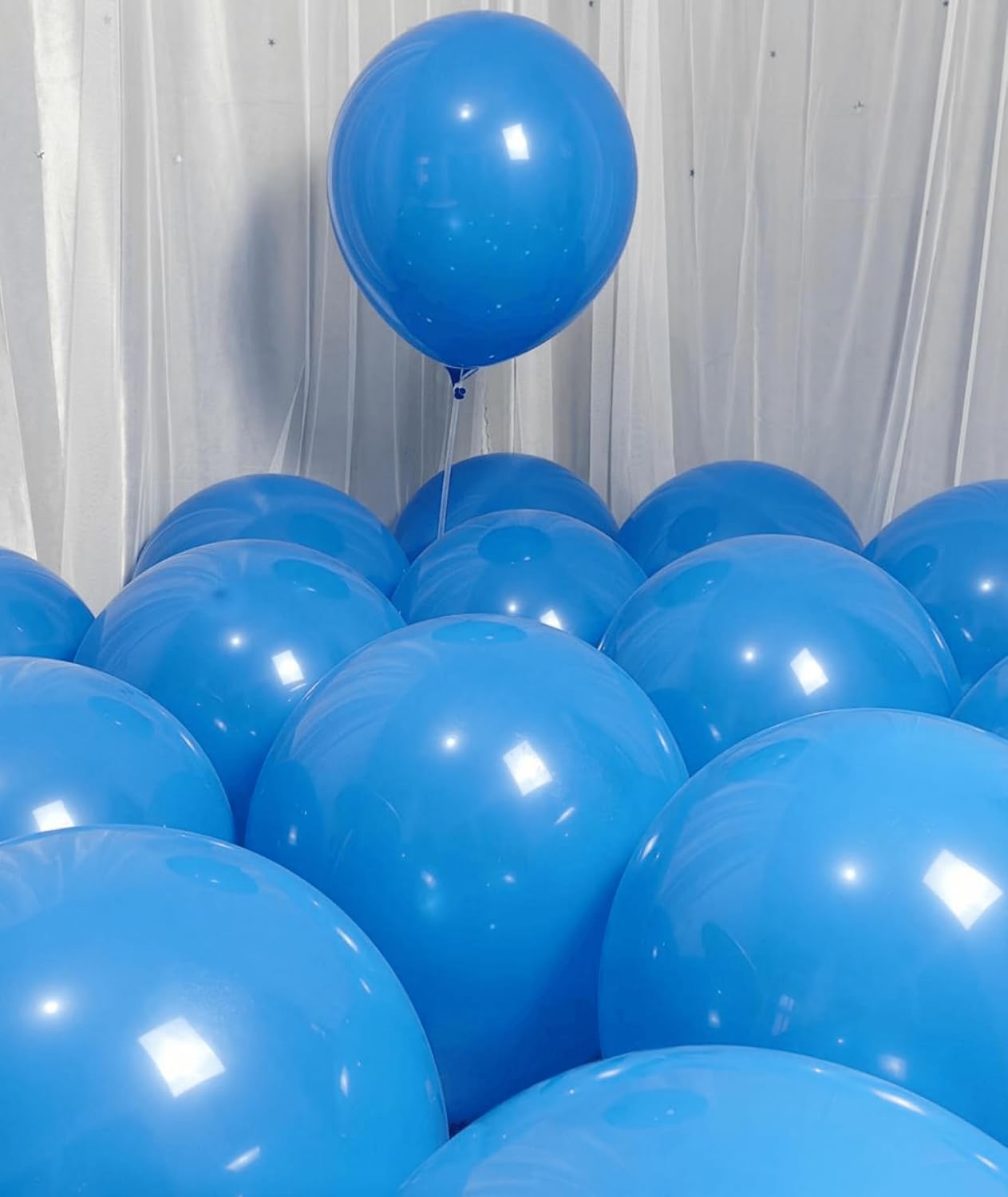 90 Pack Blue Balloons 18 Inch Blue Latex Big Balloons for Party Decorations and Events