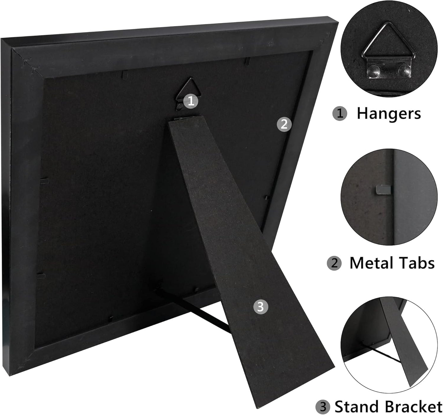 GraduationMall Graduation Photo Shadow Box Frame with Tassel Holder for 8x10 Pictures,Real Glass,Black Over Gold Double Mat,Wall & Tabletop Design