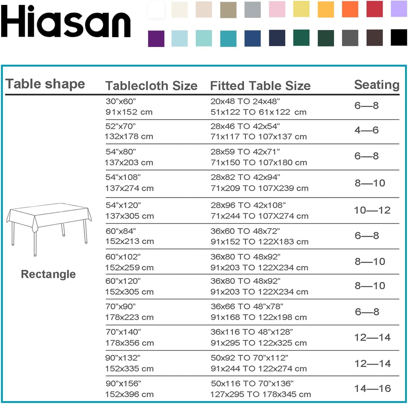 Hiasan Light Yellow Rectangle Tablecloth - Waterproof Washable Polyester Fabric Table Cloth for Buffect Dining Birthday Party Wedding, 54 x 80 Inch