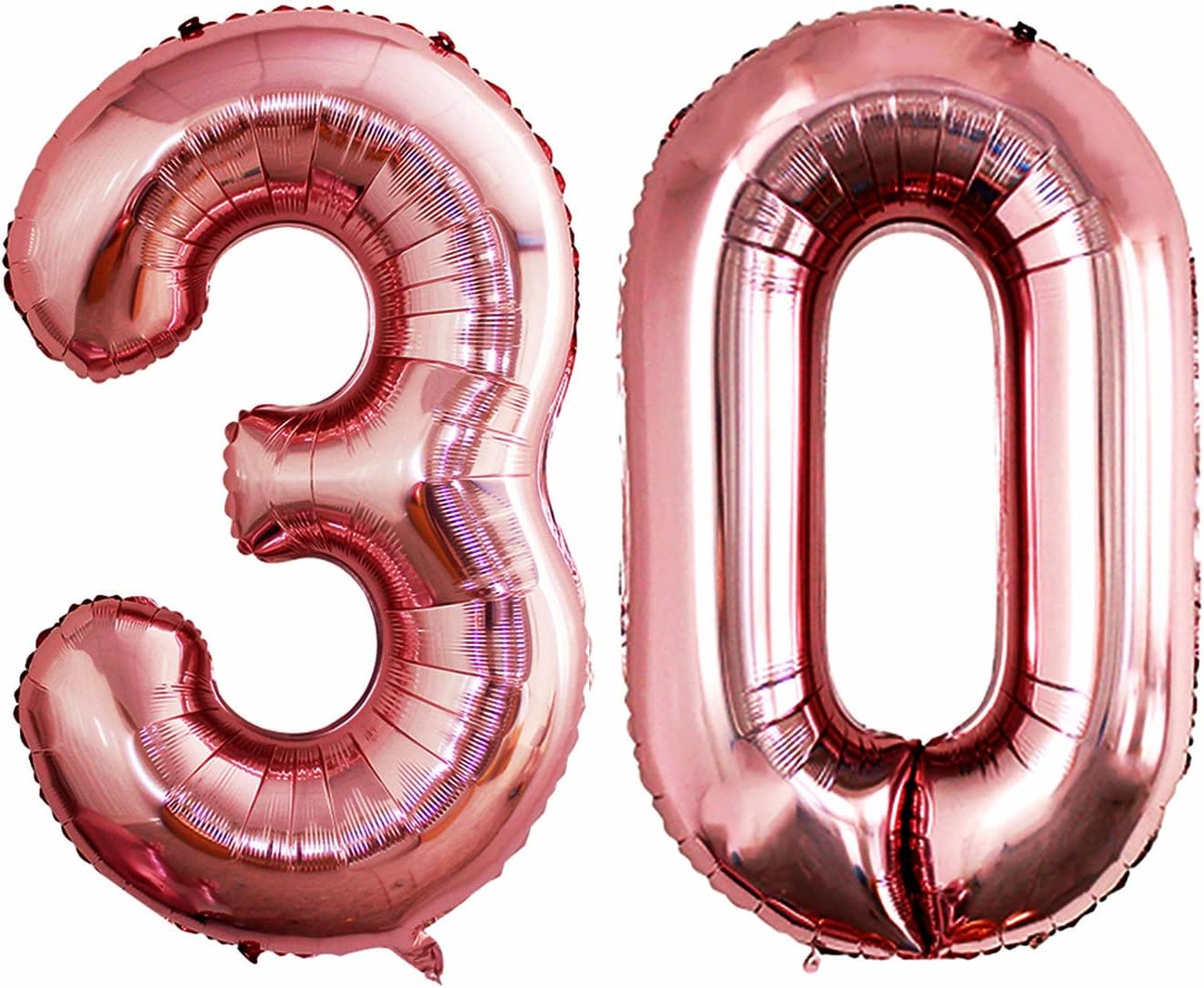 GOER Number 30 Balloons for 30th Birthday Party Decorations,42 Inch Jumbo Foil Helium Balloons for 30th Anniversary (Rose Gold)