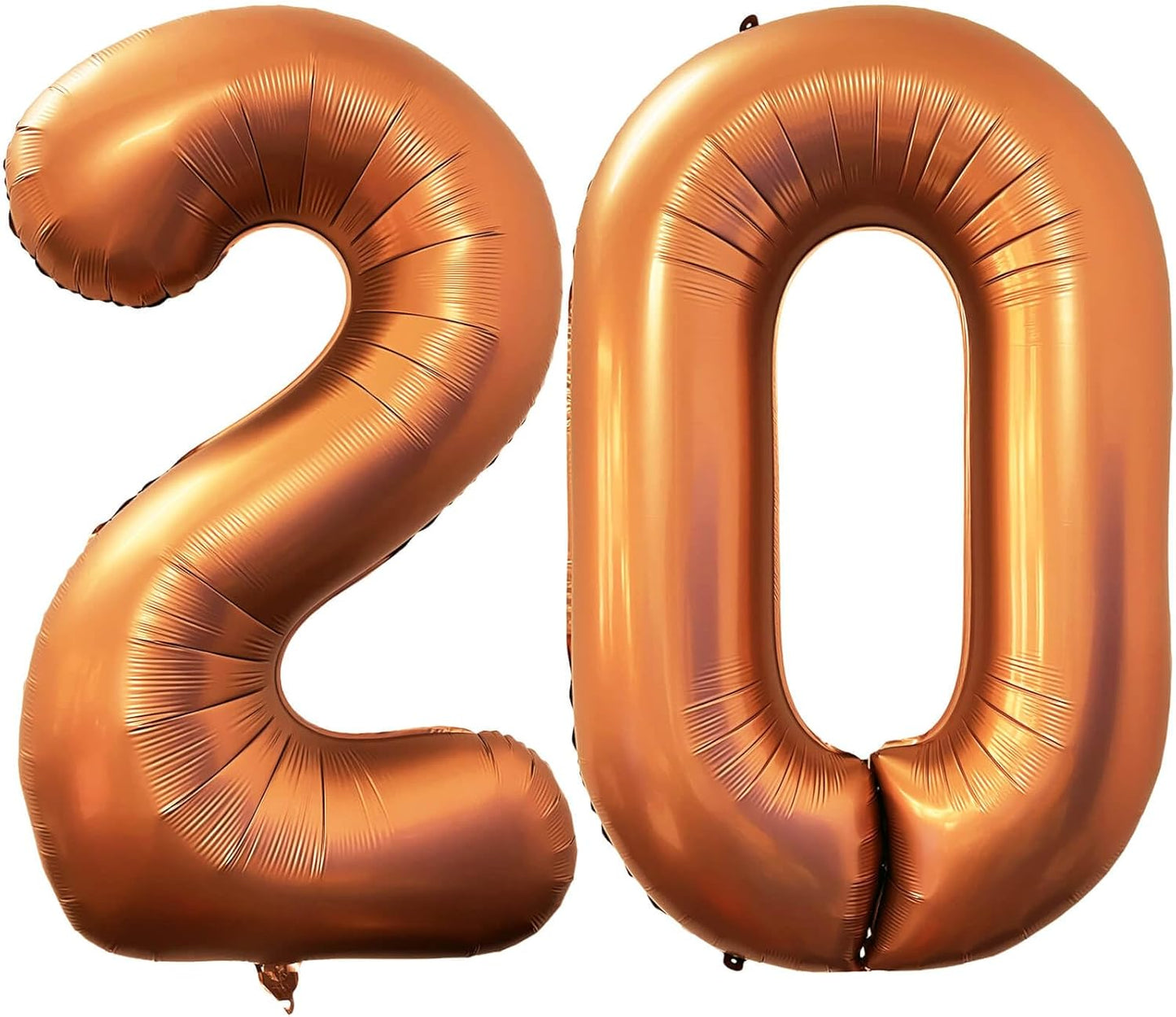 Number 20 Orange Balloons 40 Inch Giant Foil Helium for 20th Birthday Party Supplies Anniversary Events Decorations
