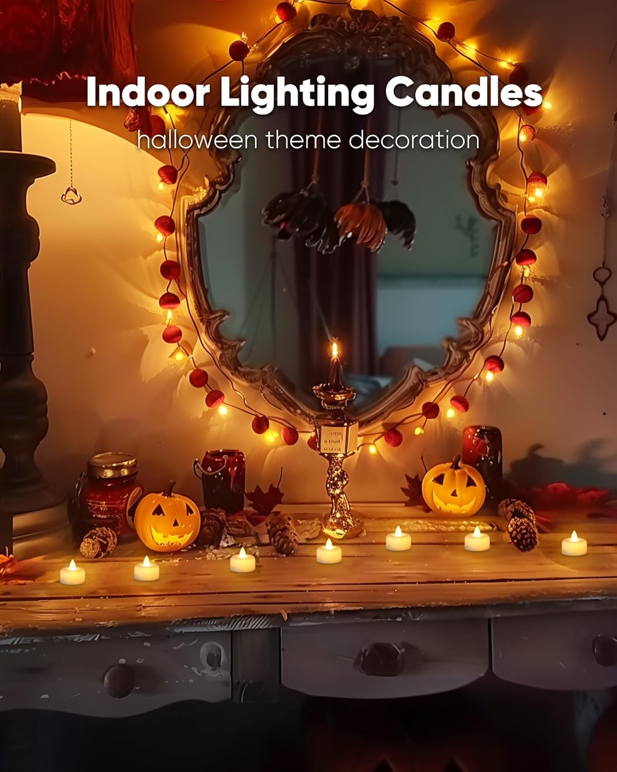 Amagic 12 Pack Timer Tea Lights Candles Battery Operated Candles with 6H Timer, Auto On Daily, Flickering LED TeaLights for Wedding, Table Centerpiece, Home Decor, Christmas, Halloween, White Base