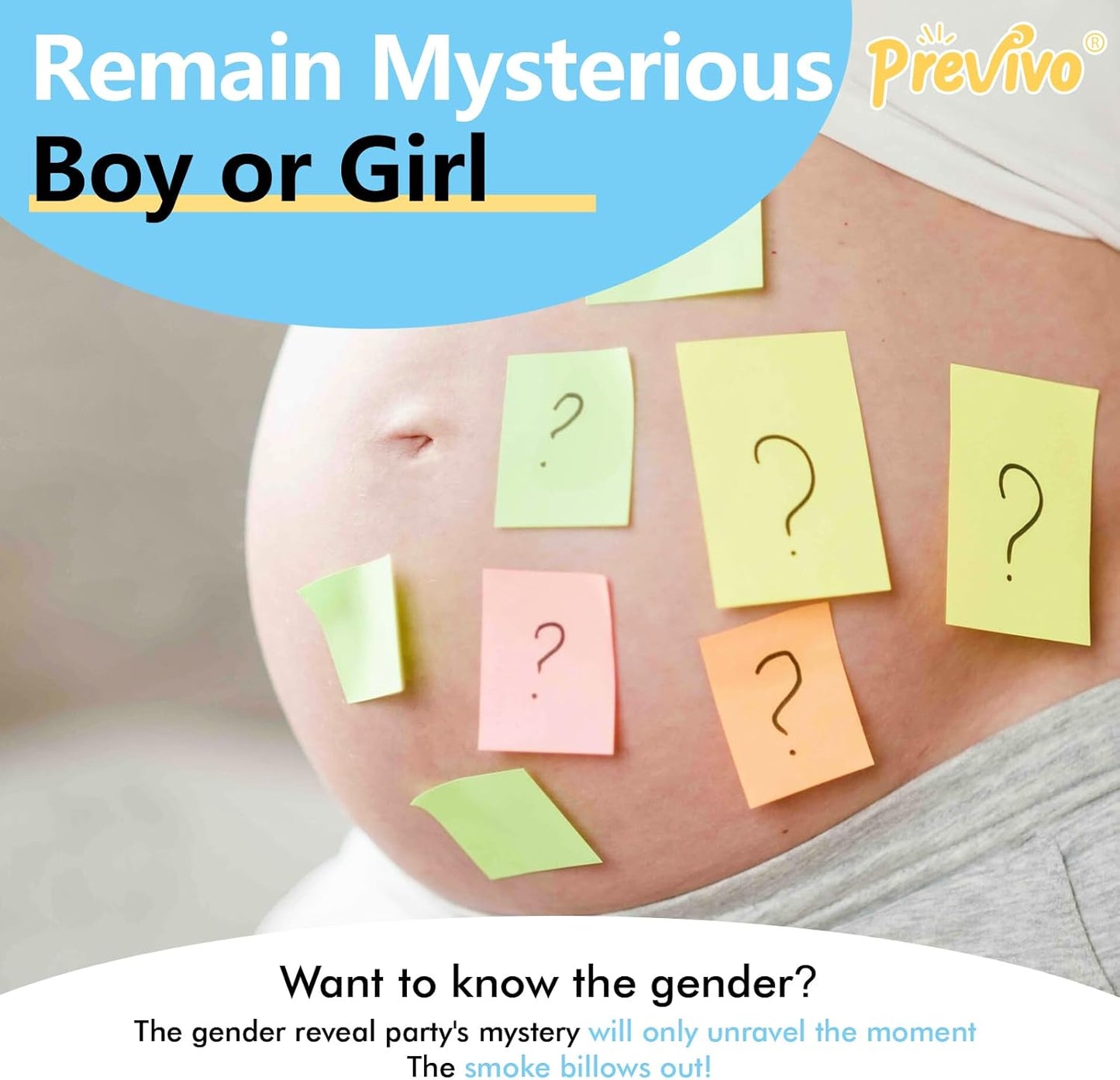 Previvo Gender Reveal Confetti Powder Cannon - 4 Pack Blue Baby Gender Reveal Poppers - 100% Biodegradable Powder Smoke - Ideas Party