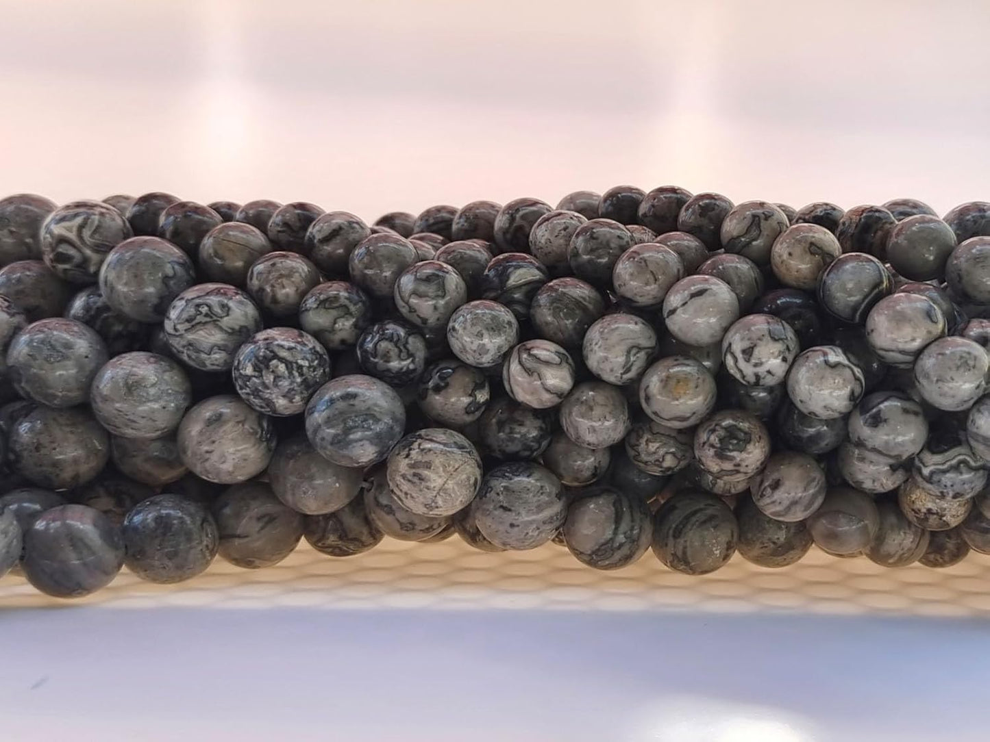 Map Jasper Beads 8mm 100pcs Round Loose Gemstones for Bracelet Necklace Jewelry Making