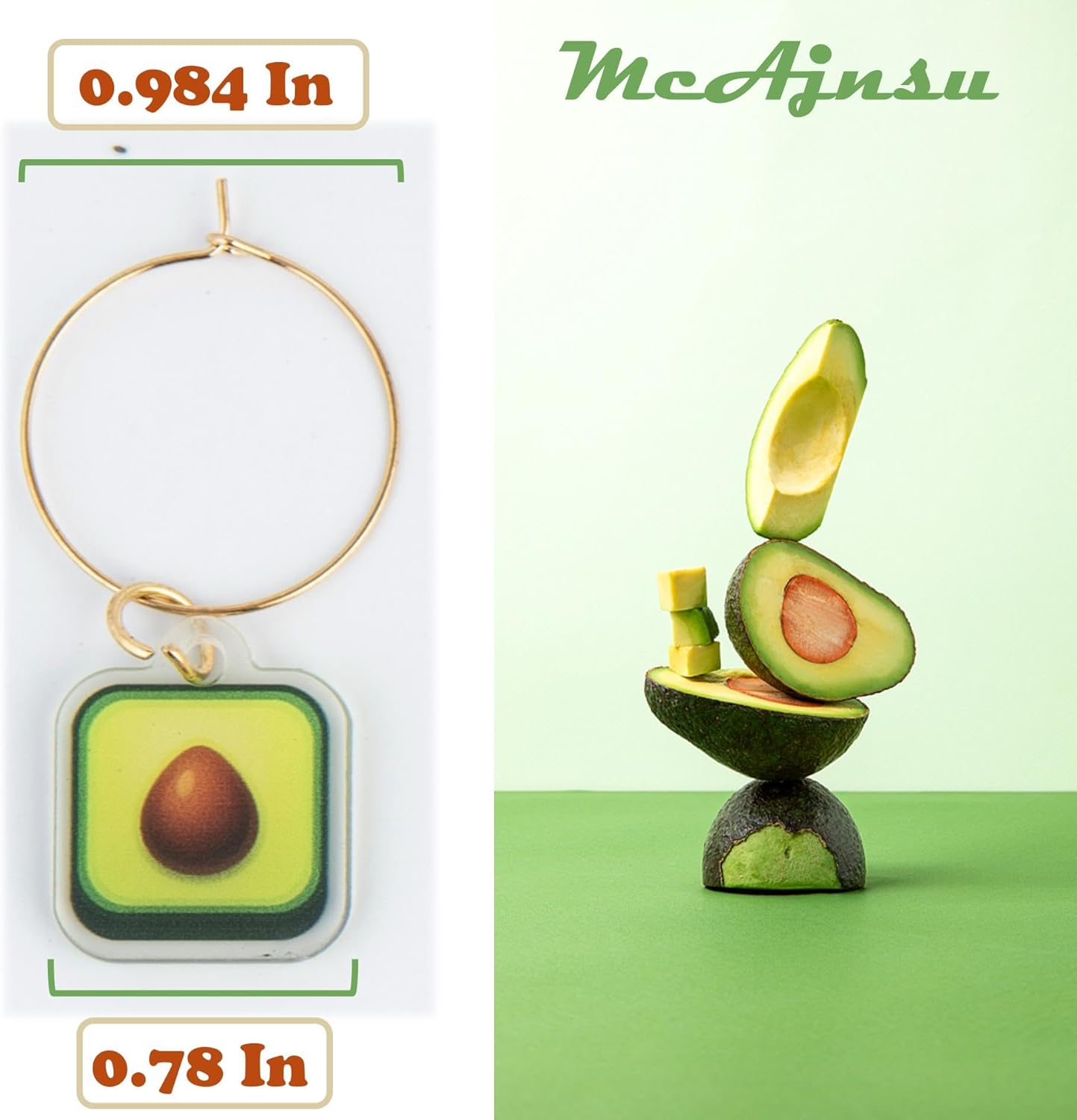 24Pcs Wine Glass Charms & Markers - Reusable Identifier Tags for Stem Glasses - Funny Non-Scratch Charms for Summer Beach, Christmas & Wine Party